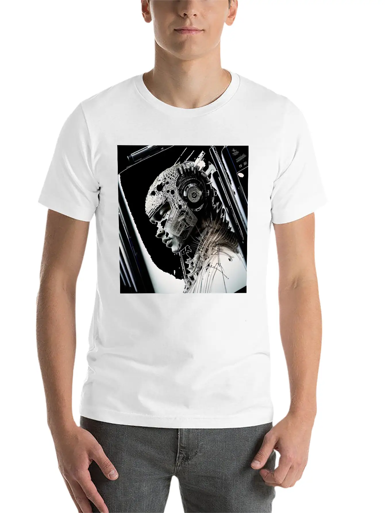 Post Humanity Organic Intellig Essential Cotton Tee For Daily Outfits – Unisex Style