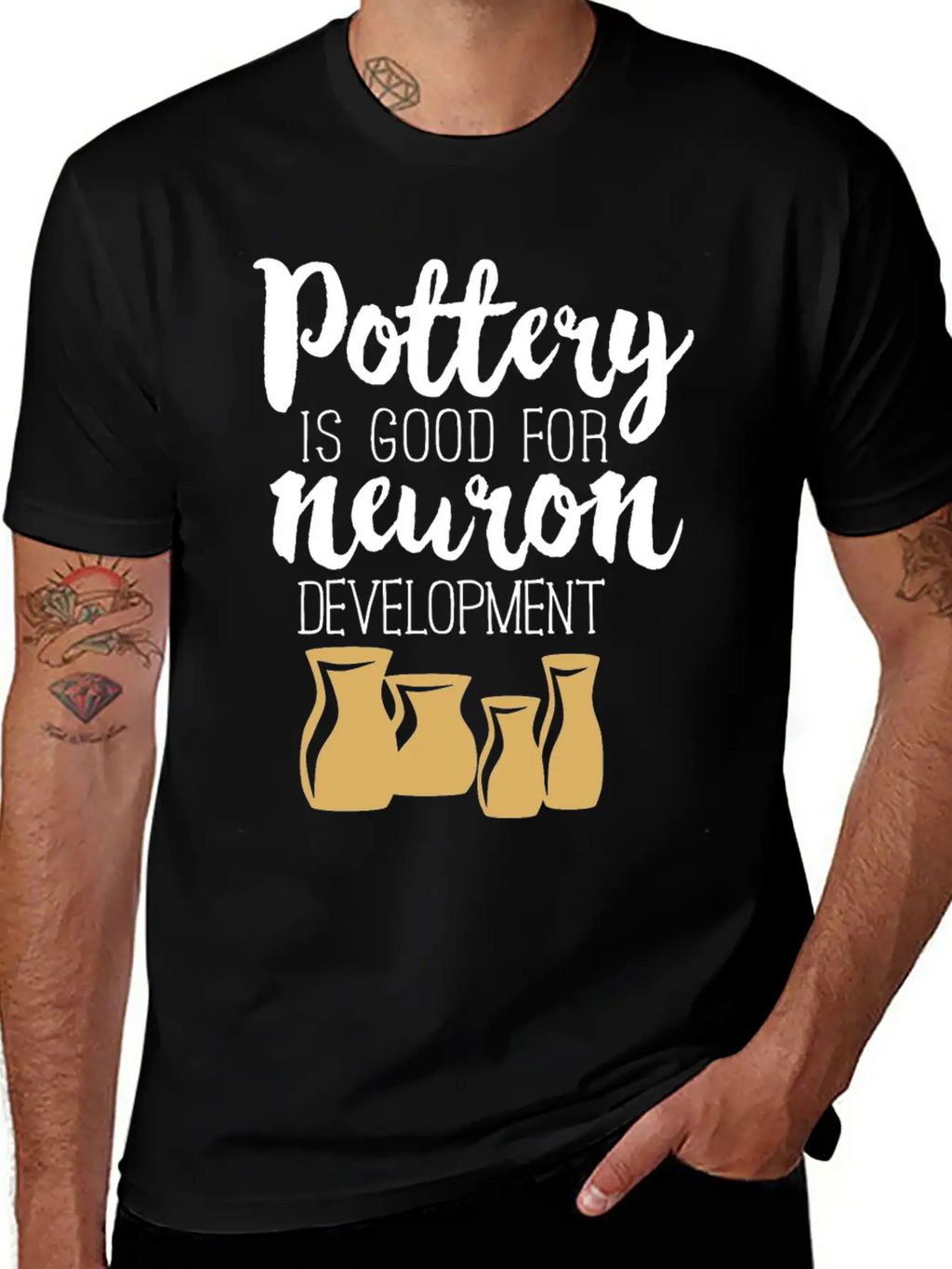 Pottery Gifts Anniversary Funny Ceramics Neuron Basic Graphic T-Shirt – Daily Comfort In Soft Cotton