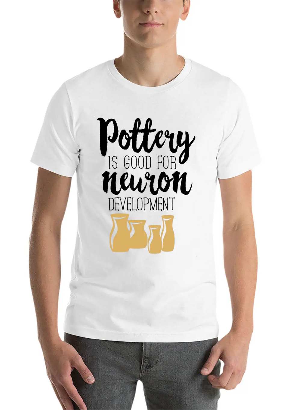 Pottery Gifts Anniversary Funny Ceramics Neuron Basic Graphic T-Shirt – Daily Comfort In Soft Cotton