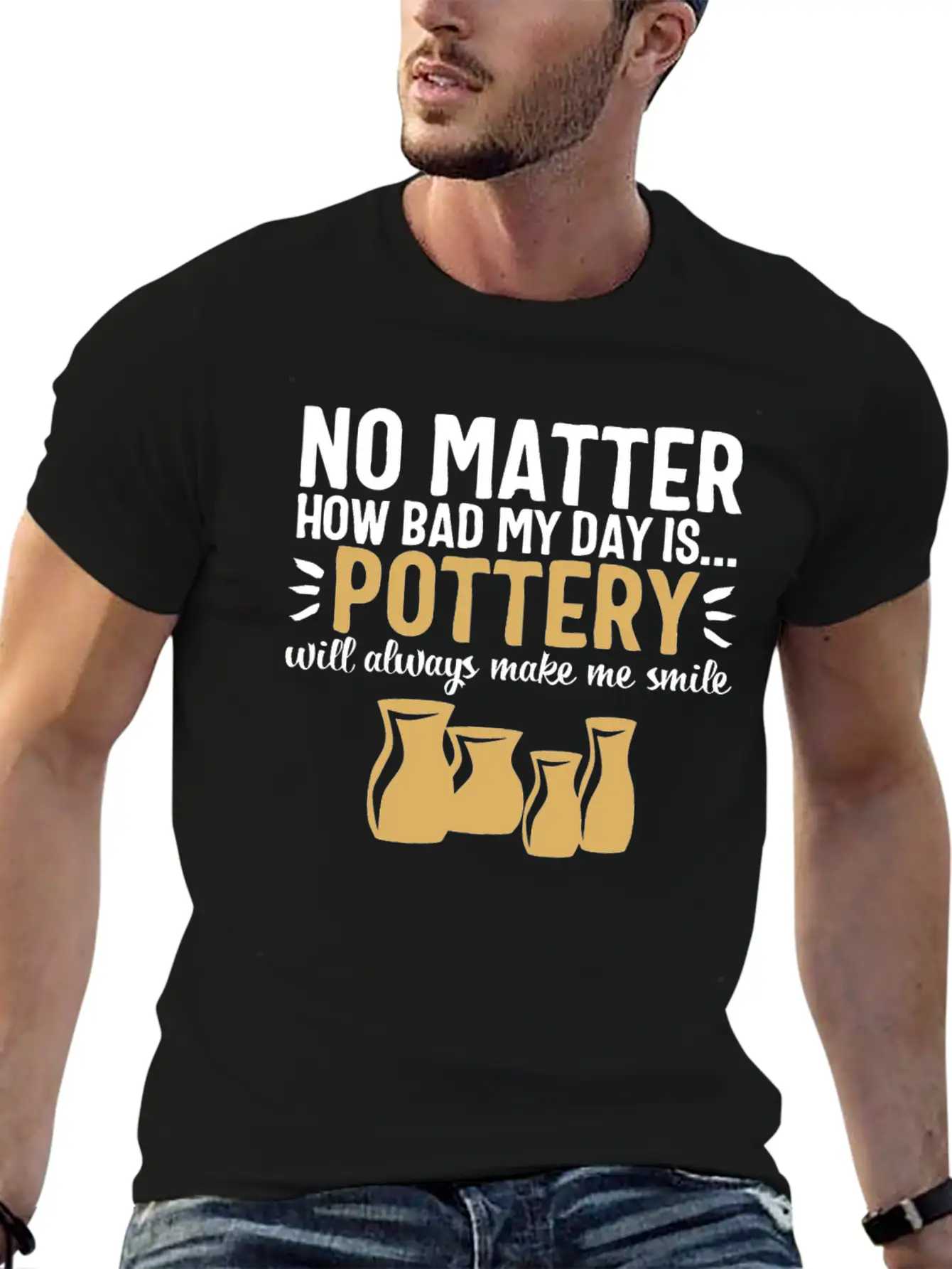 Pottery Gifts Her Anniversary Funny Ceramics Day Breathable Soft Cotton T-Shirt – Timeless Casual Look