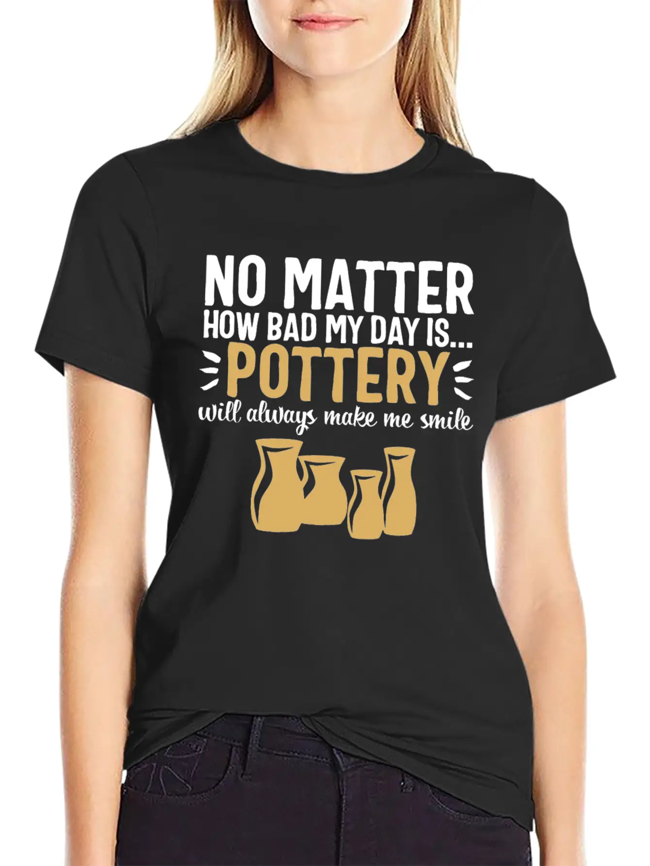 Pottery Gifts Her Anniversary Funny Ceramics Day Breathable Soft Cotton T-Shirt – Timeless Casual Look