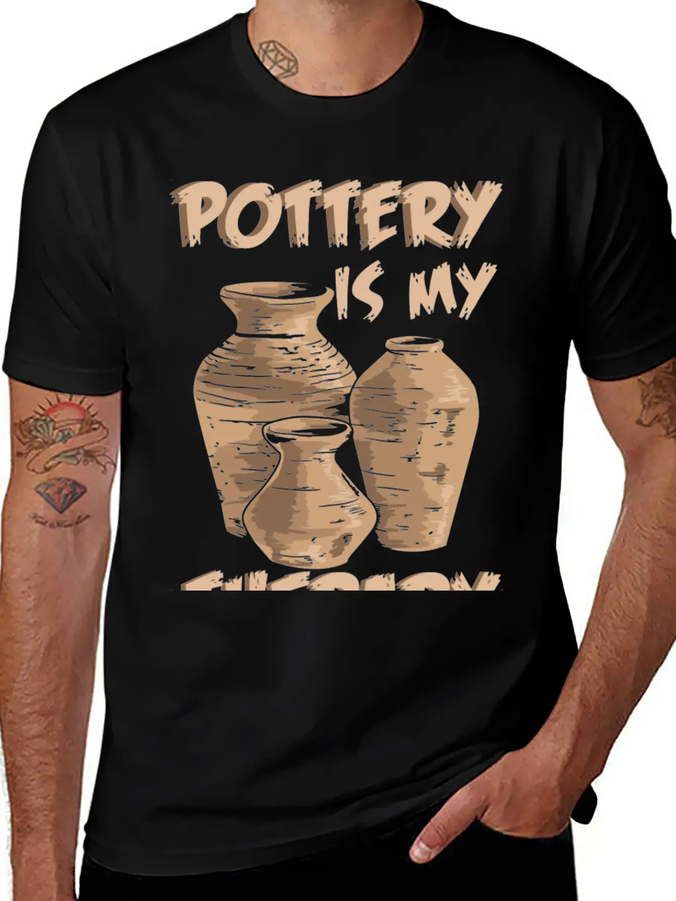 Pottery Is My Therapy Pottery And Ceramics Relaxed Everyday Tee – Lightweight And Durable Cotton