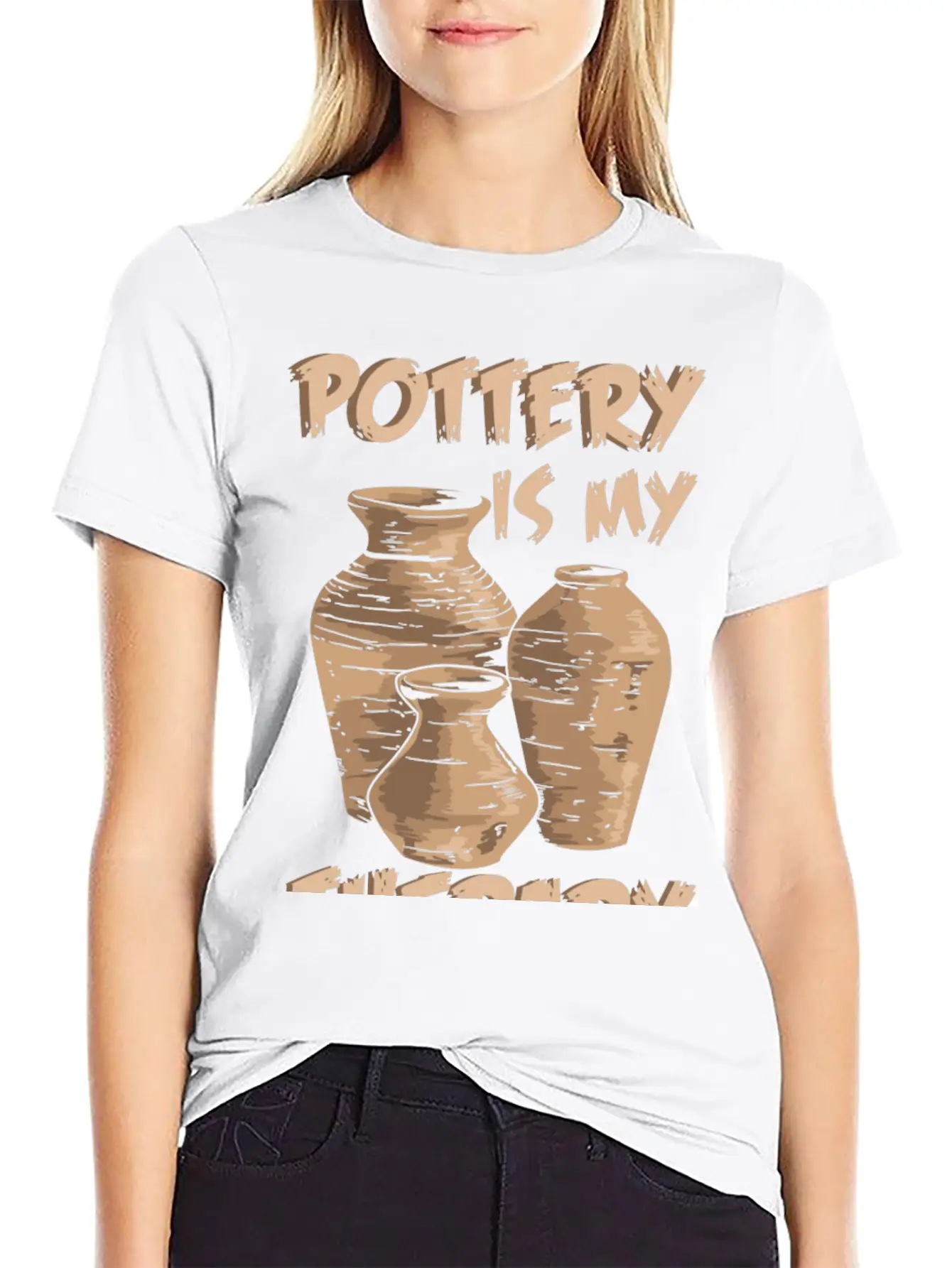 Pottery Is My Therapy Pottery And Ceramics Relaxed Everyday Tee – Lightweight And Durable Cotton
