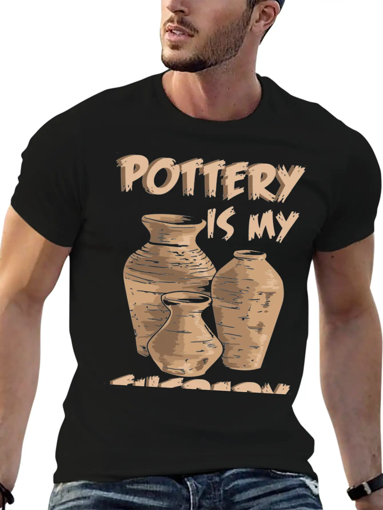 Pottery Is My Therapy Pottery And Ceramics Relaxed Everyday Tee – Lightweight And Durable Cotton