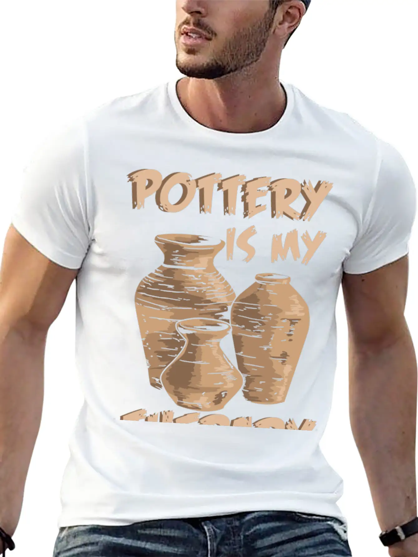 Pottery Is My Therapy Pottery And Ceramics Relaxed Everyday Tee – Lightweight And Durable Cotton