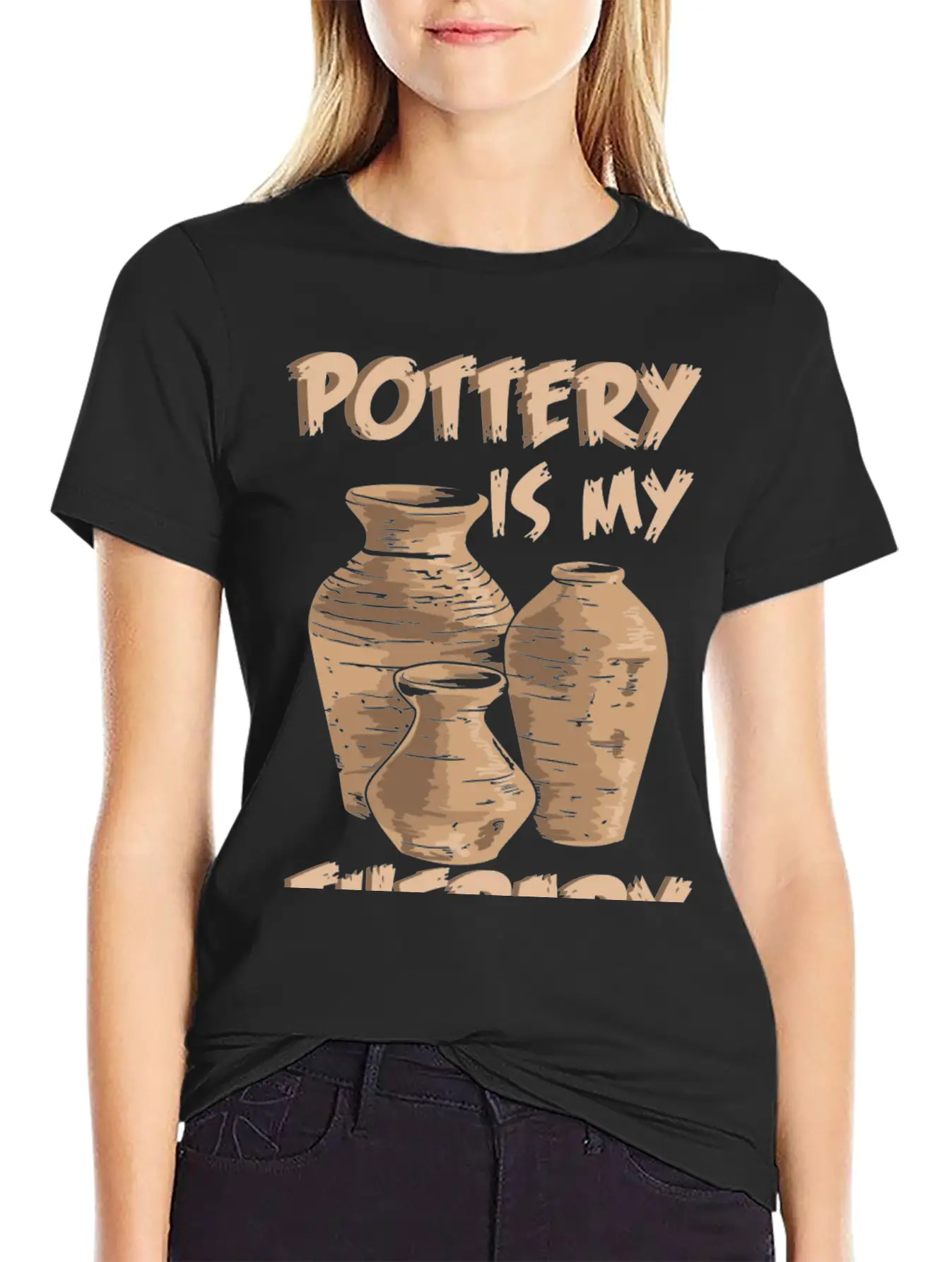 Pottery Is My Therapy Pottery And Ceramics Relaxed Everyday Tee – Lightweight And Durable Cotton
