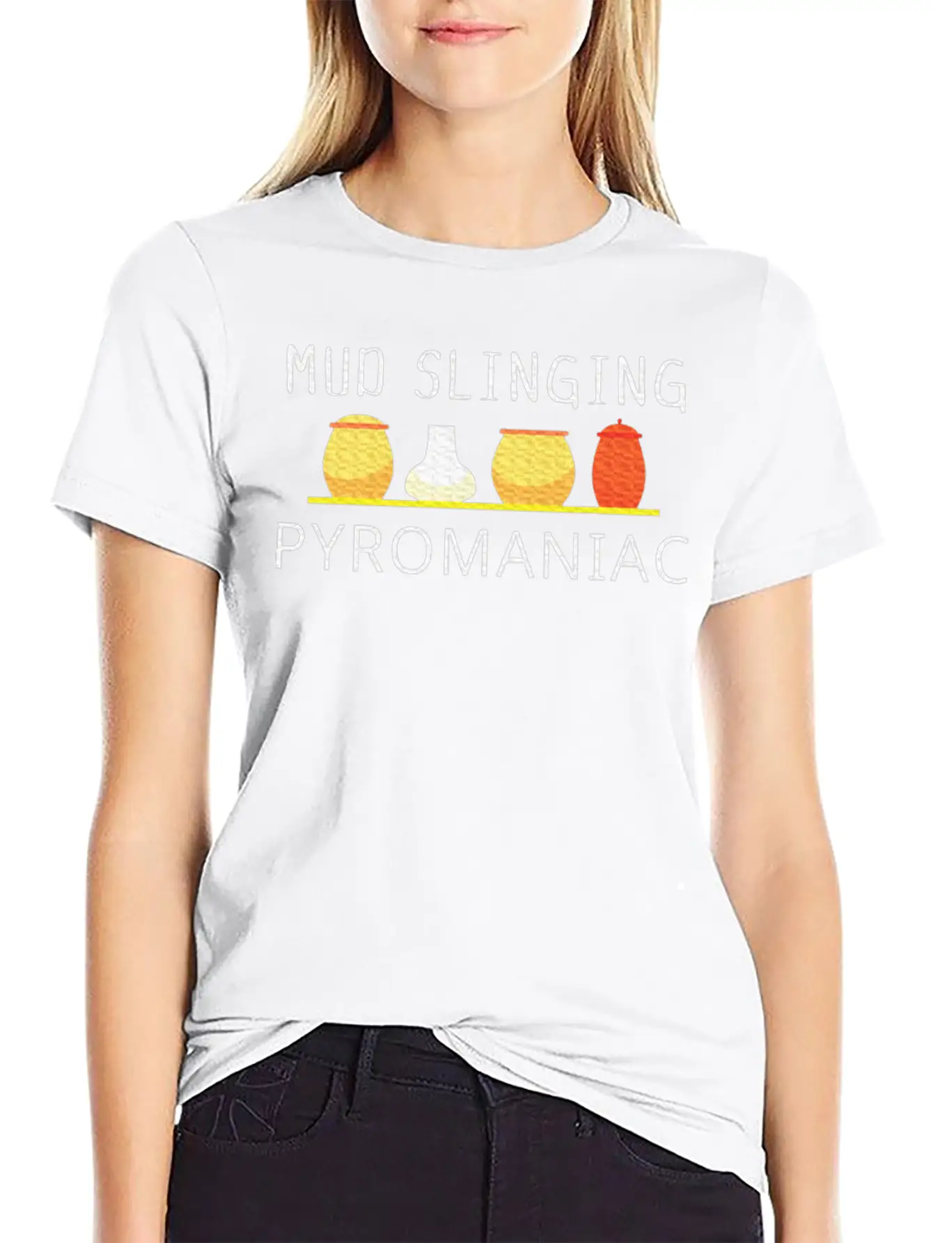 Pottery Pyromaniac Mud Slinging Ceramics Essential Cotton Tee For Daily Outfits – Unisex Style