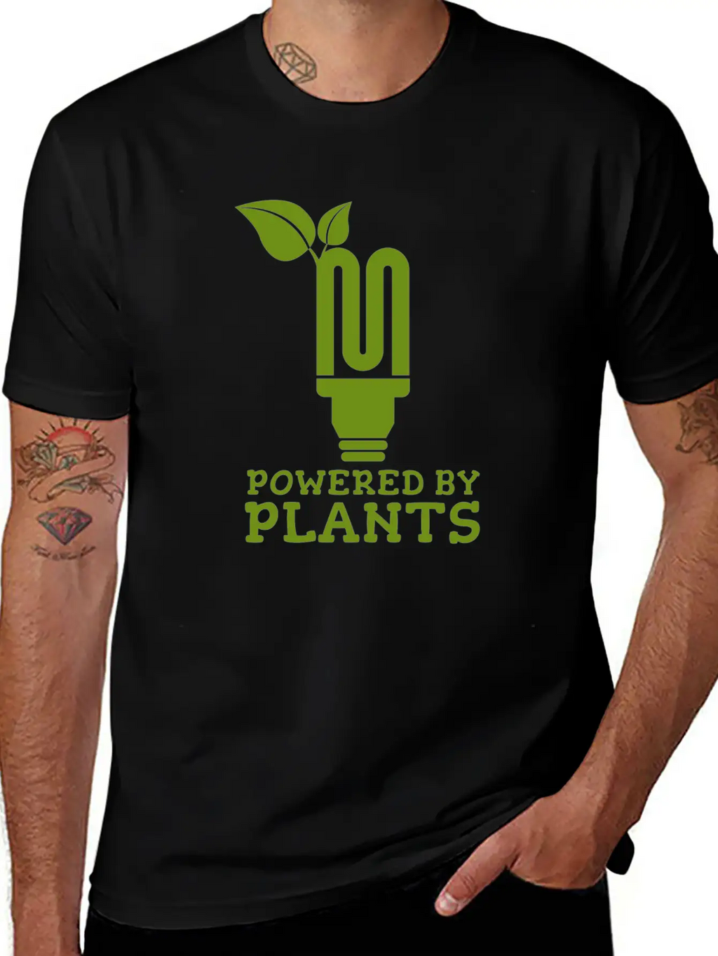 Powered By Plants Energy Present Breathable Soft Cotton T-Shirt – Timeless Casual Look
