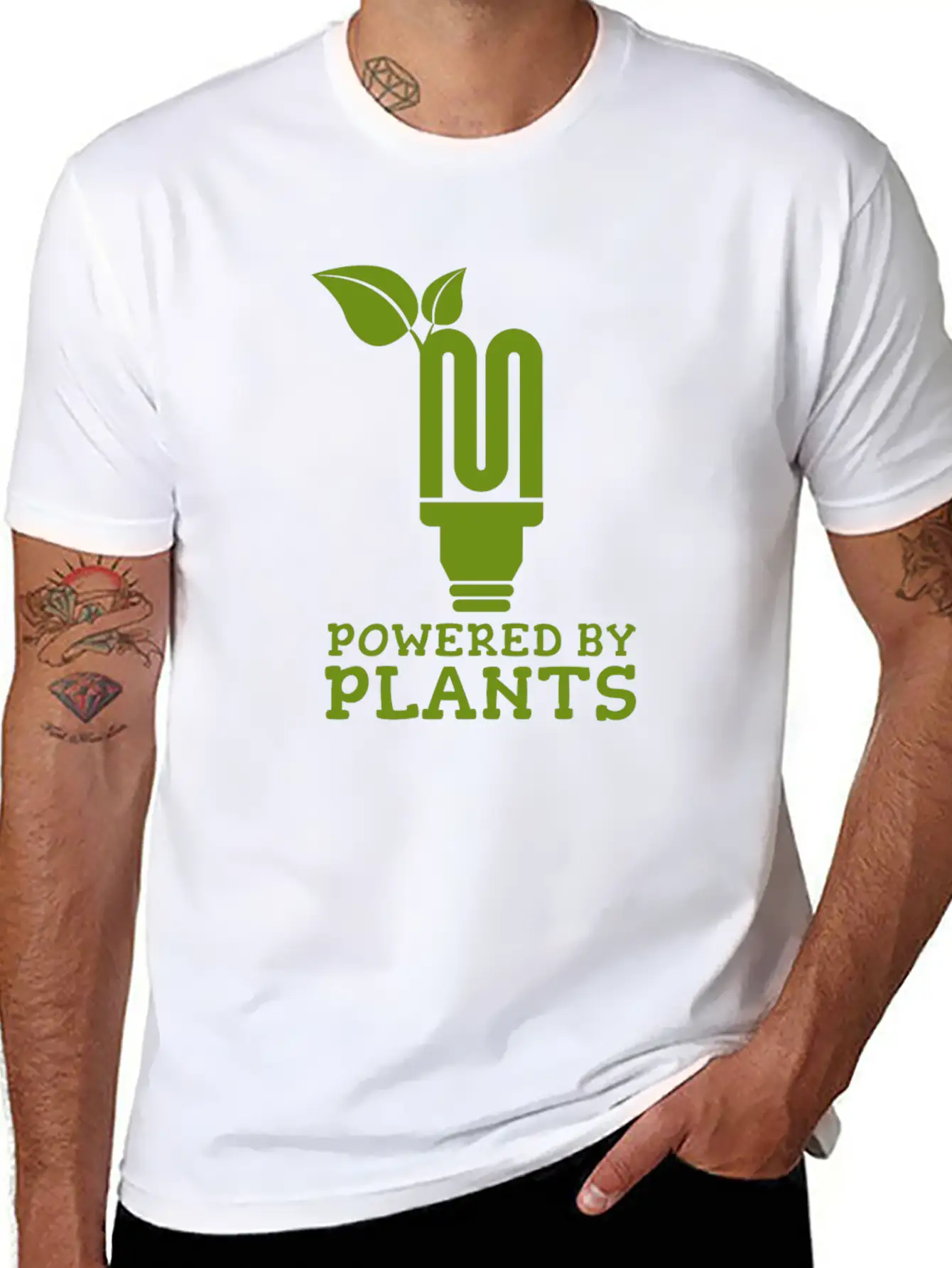 Powered By Plants Energy Present Breathable Soft Cotton T-Shirt – Timeless Casual Look