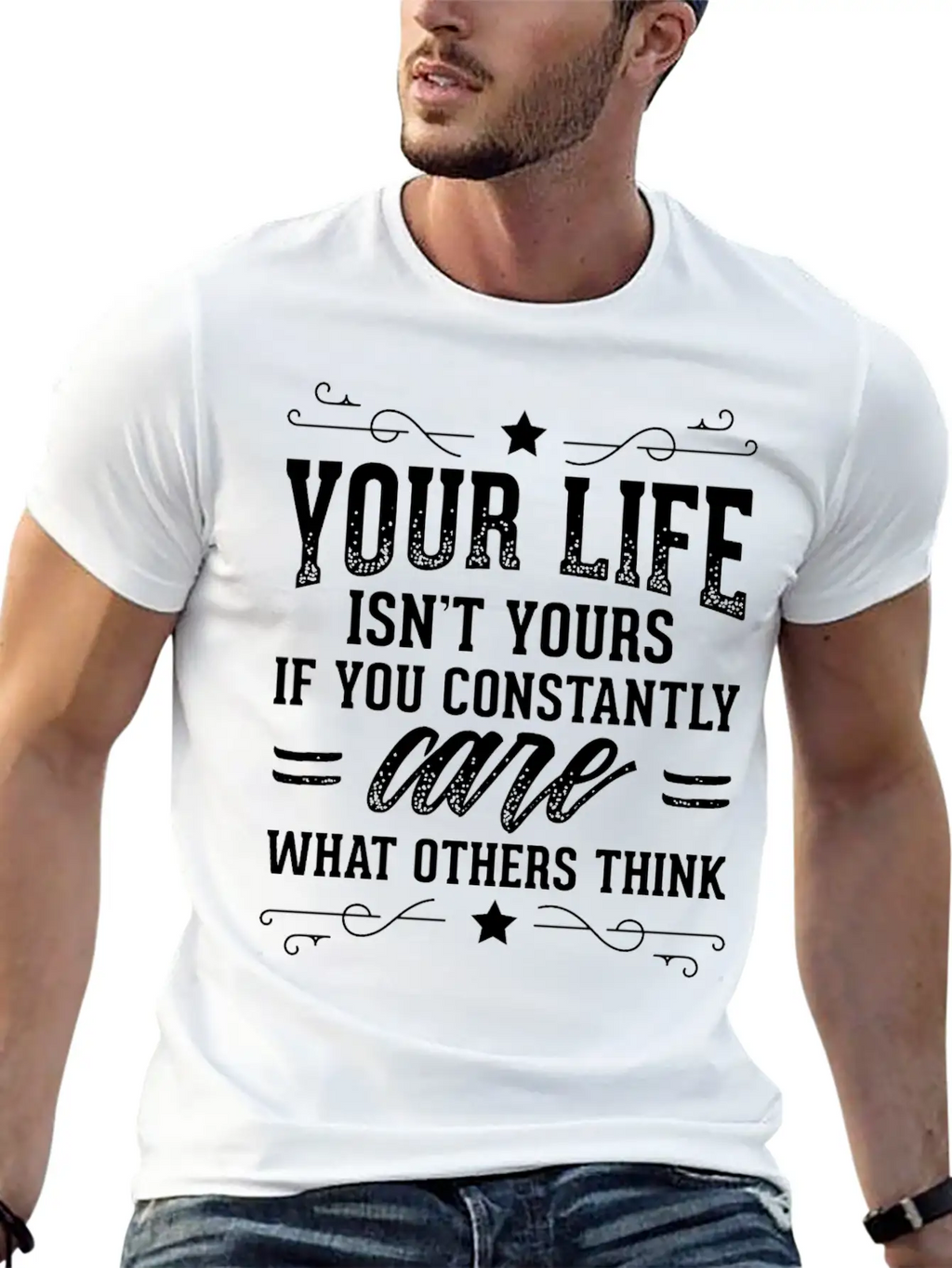 Powerful Self Love Design Quote Life Isn't Yours Breathable Soft Cotton T-Shirt – Timeless Casual Look