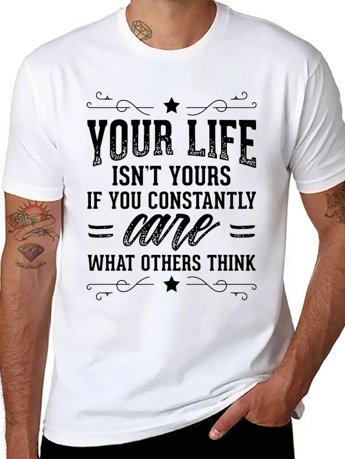 Powerful Self Love Design Quote Life Isn't Yours Breathable Soft Cotton T-Shirt – Timeless Casual Look