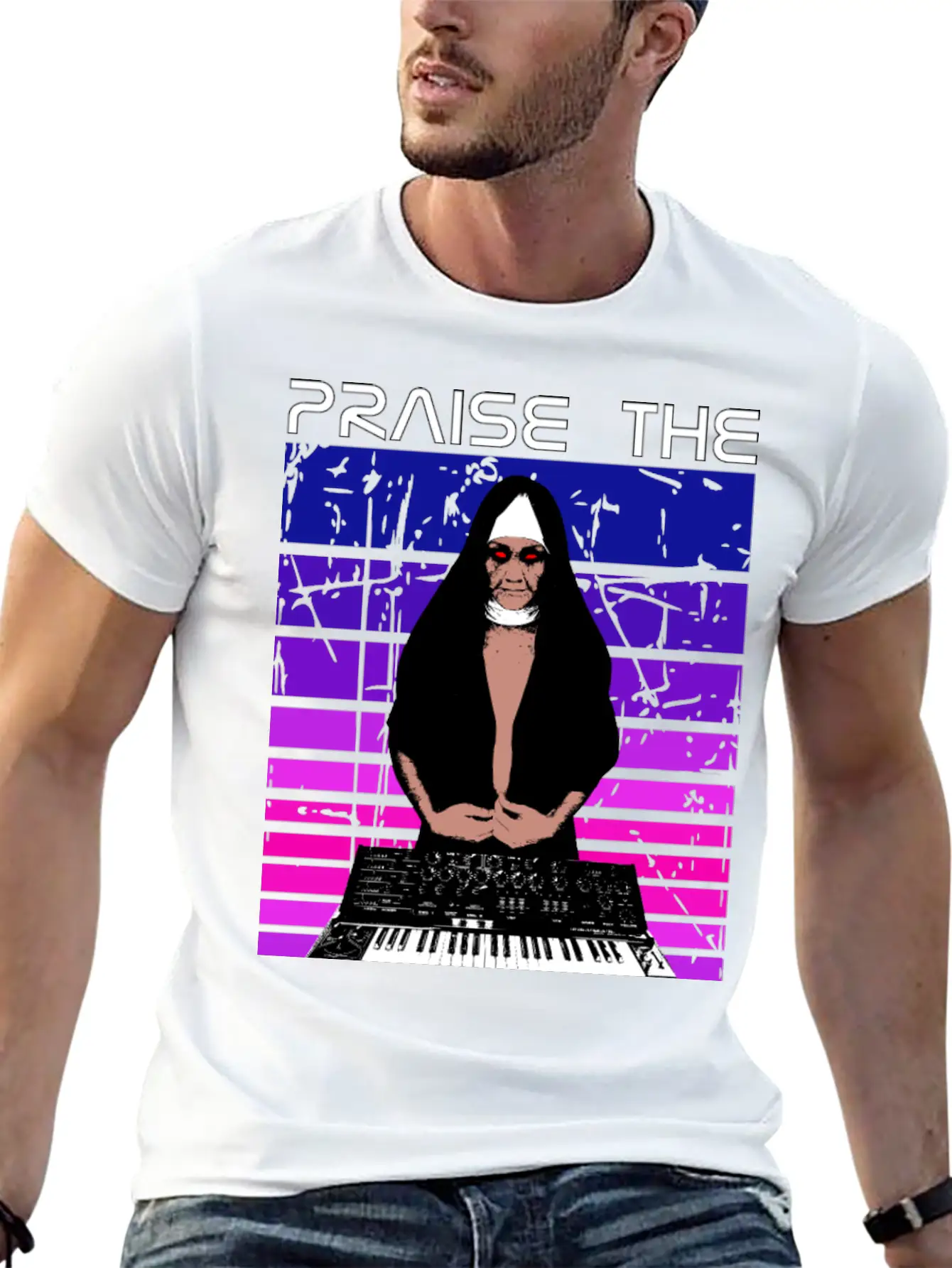 Praise The Synthesizer Basic Graphic T-Shirt – Daily Comfort In Soft Cotton