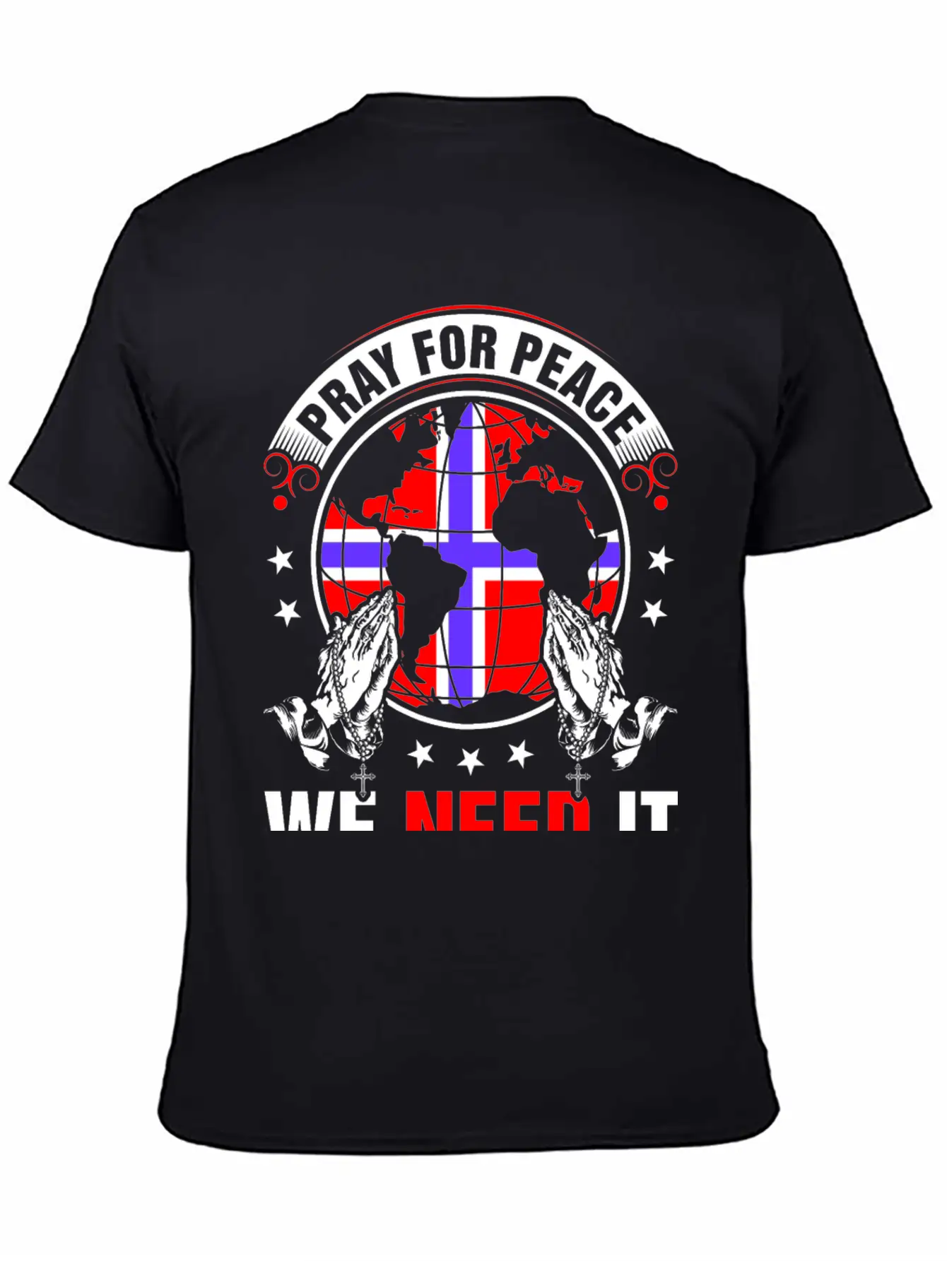 Pray For Peace Norwegian We Need It Tshirt Unisex Casual T-Shirt – Clean Design For Daily Comfort