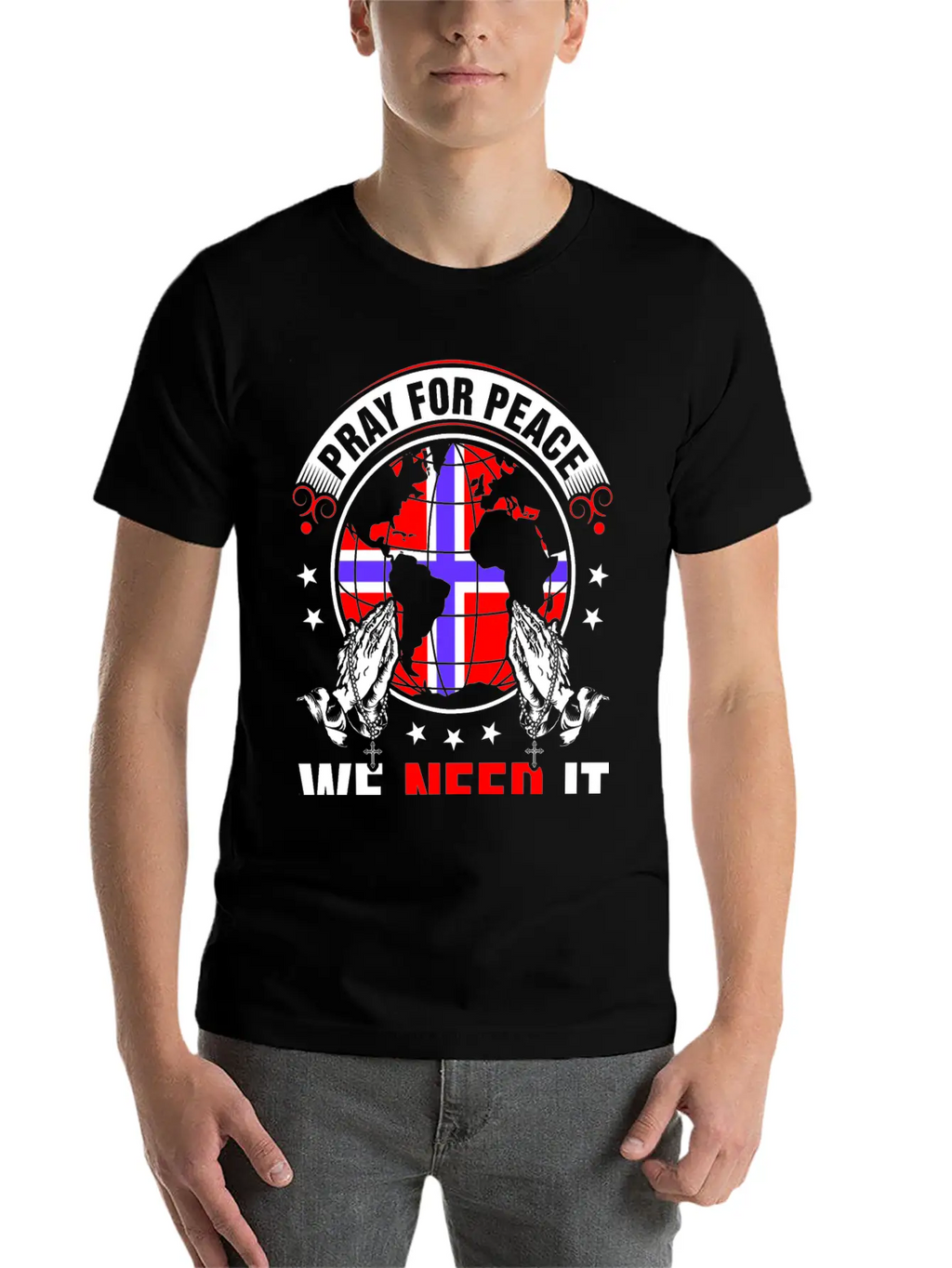 Pray For Peace Norwegian We Need It Tshirt Unisex Casual T-Shirt – Clean Design For Daily Comfort