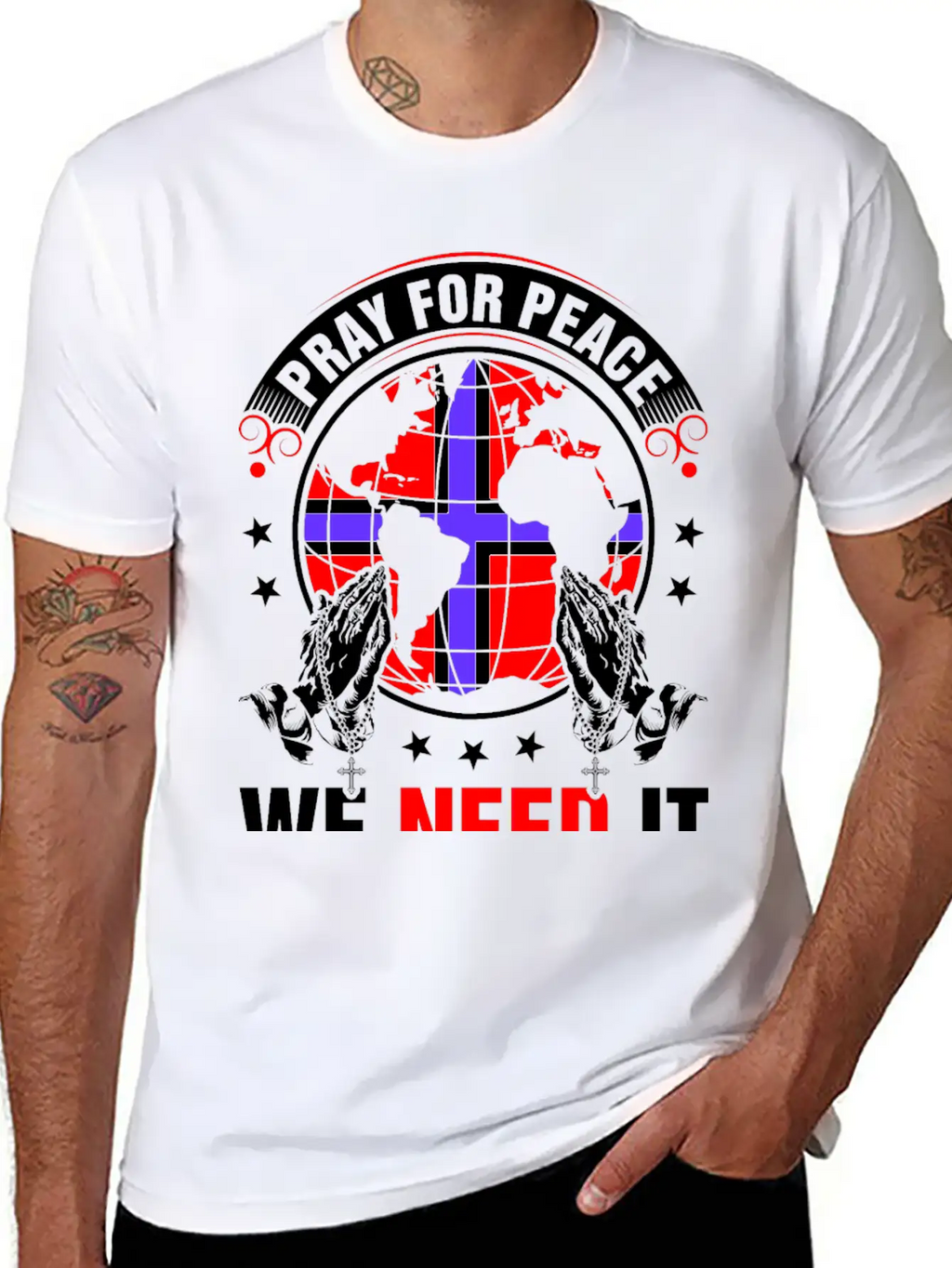 Pray For Peace Norwegian We Need It Tshirt Unisex Casual T-Shirt – Clean Design For Daily Comfort