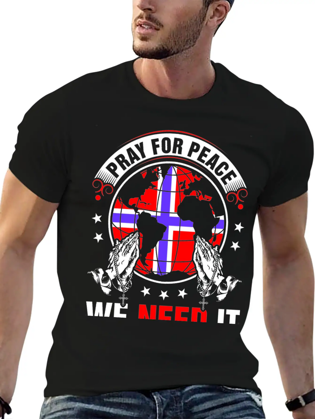 Pray For Peace Norwegian We Need It Tshirt Unisex Casual T-Shirt – Clean Design For Daily Comfort