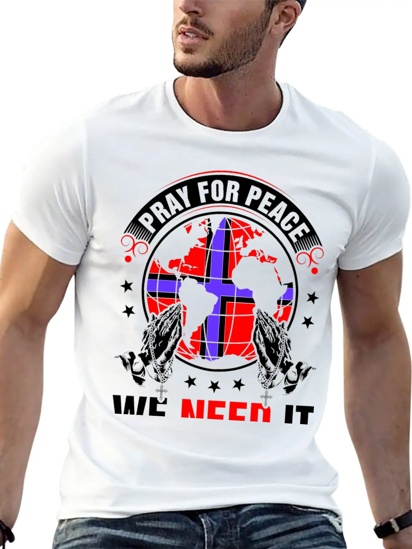 Pray For Peace Norwegian We Need It Tshirt Unisex Casual T-Shirt – Clean Design For Daily Comfort