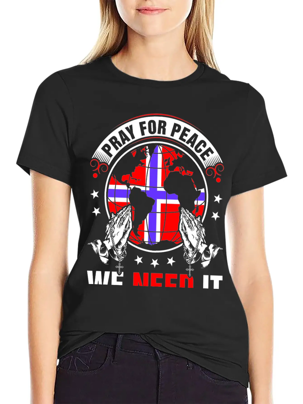 Pray For Peace Norwegian We Need It Tshirt Unisex Casual T-Shirt – Clean Design For Daily Comfort