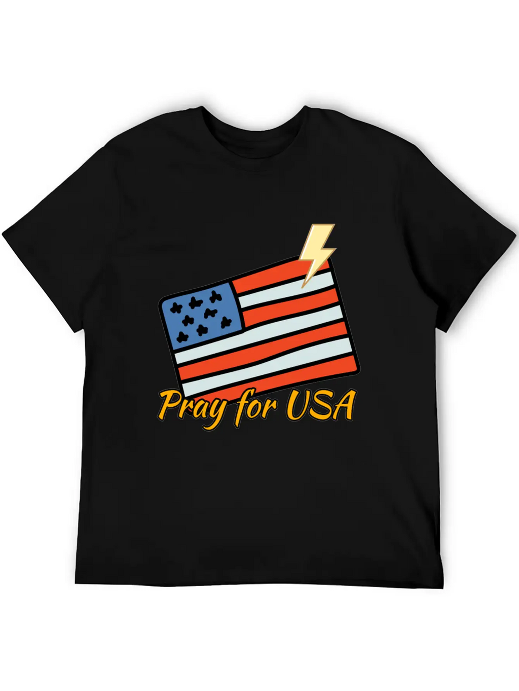 Pray For USA Products Peaceful For USA T-Shirt Essential Unisex Summer Tee – Soft Cotton Casual Fit