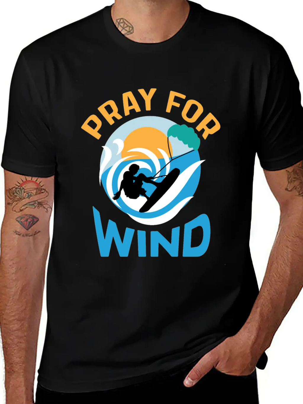 Pray For Wind Hobbyist Gift Basic Graphic T-Shirt – Daily Comfort In Soft Cotton