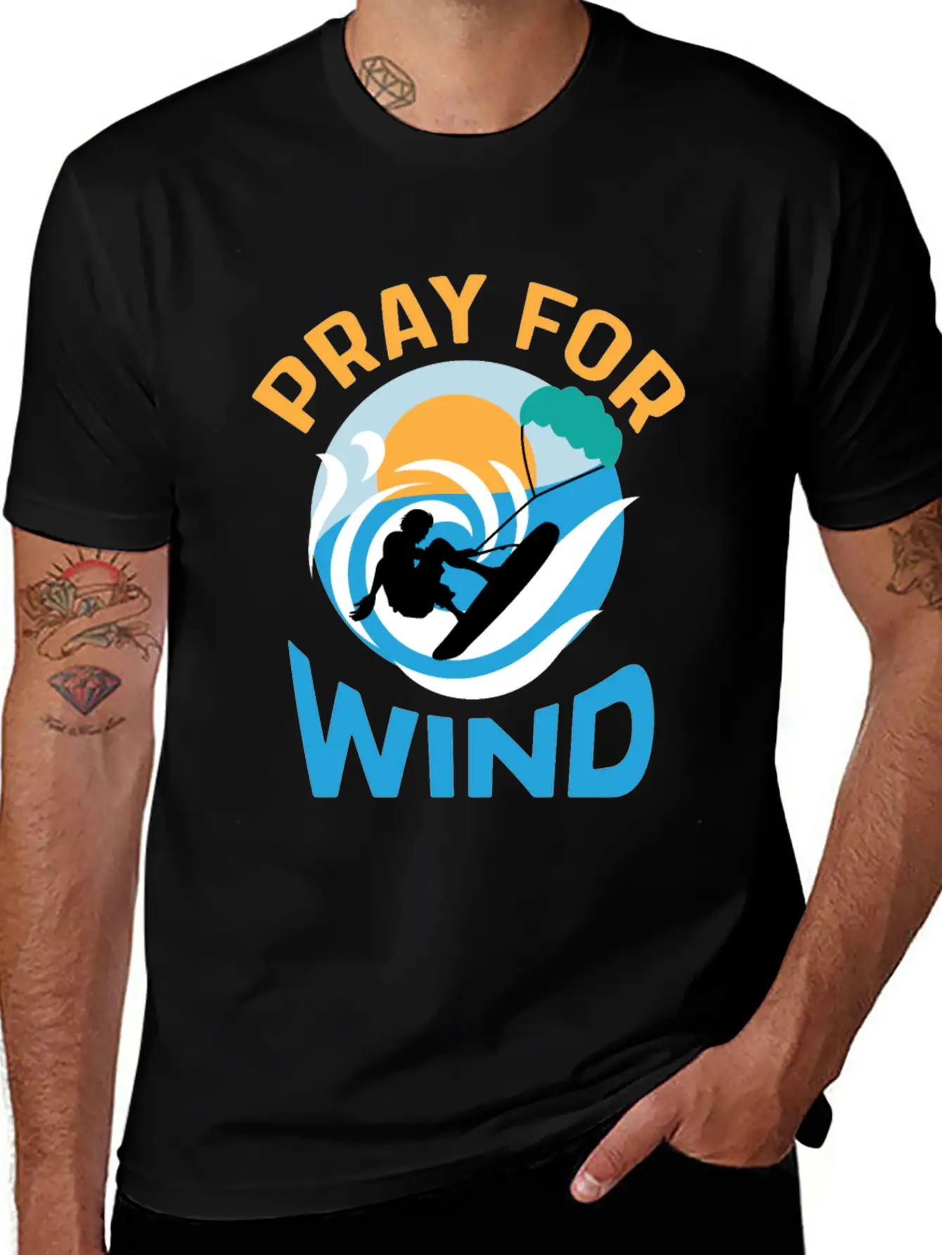 Pray For Wind Hobbyist Gift Basic Graphic T-Shirt – Daily Comfort In Soft Cotton