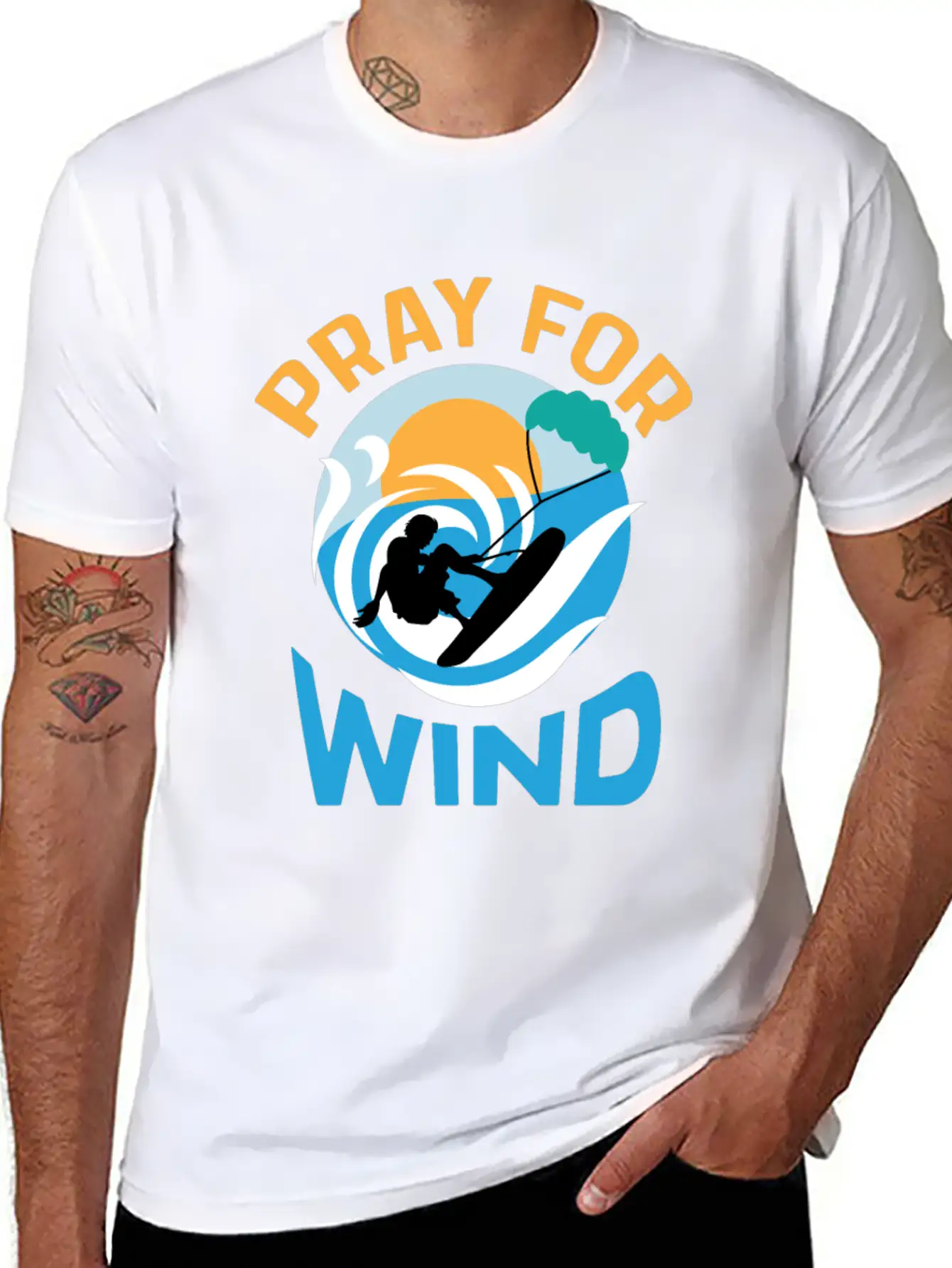 Pray For Wind Hobbyist Gift Basic Graphic T-Shirt – Daily Comfort In Soft Cotton
