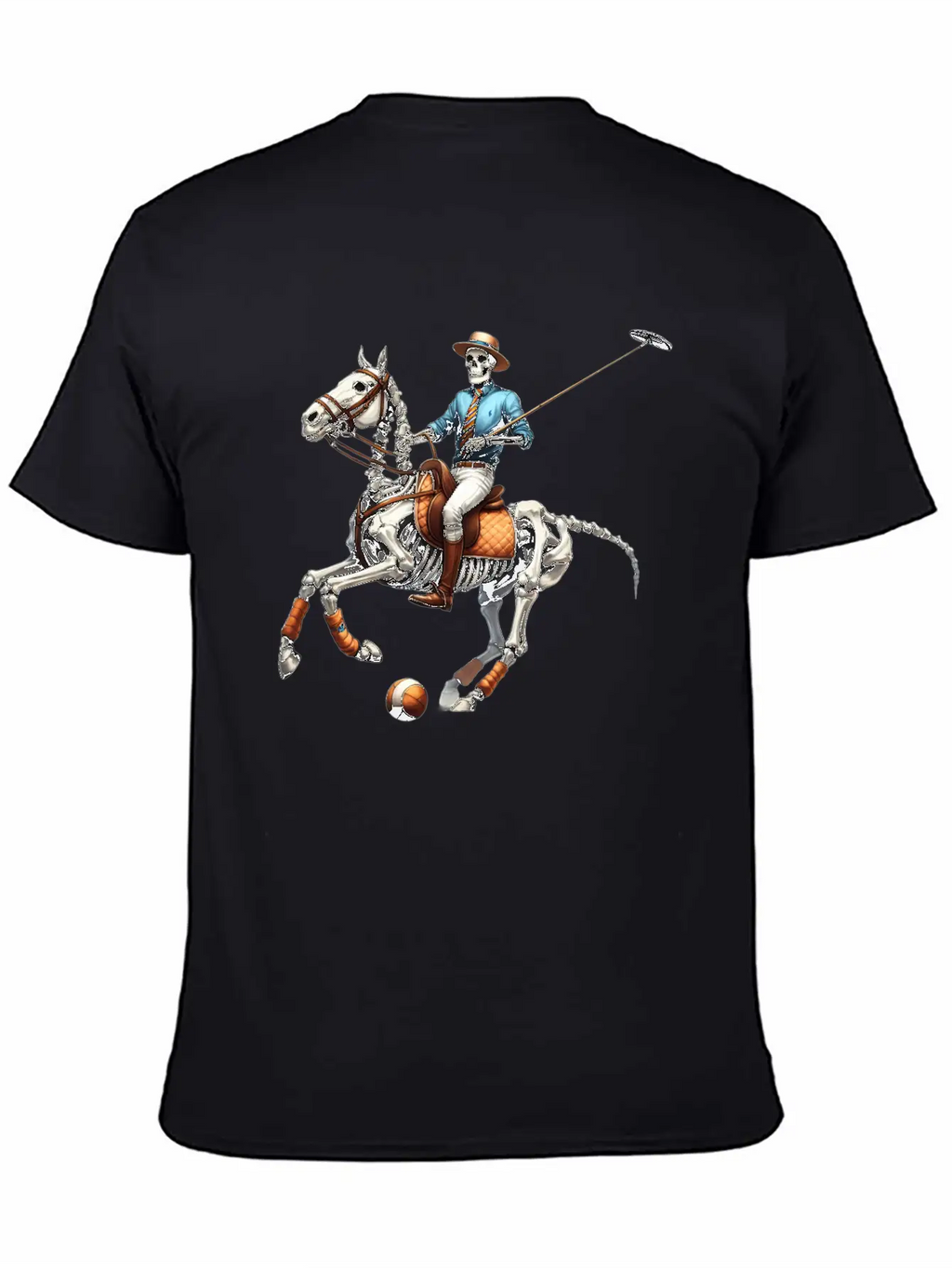 Preppy Skeleton Breathable Graphic T-Shirt – Perfect For Casual Days