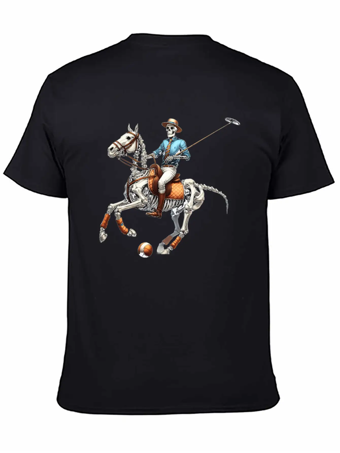 Preppy Skeleton Breathable Graphic T-Shirt – Perfect For Casual Days