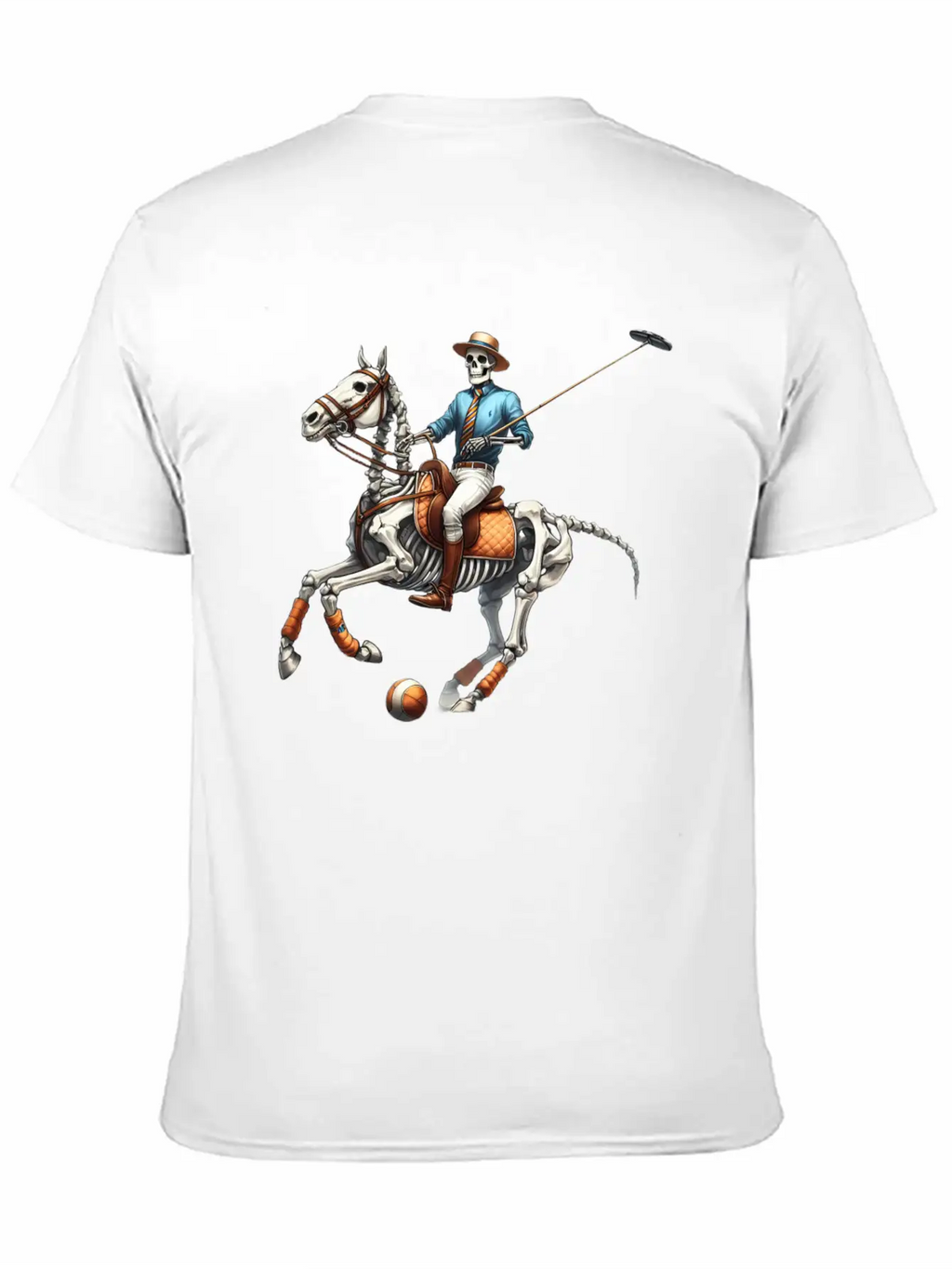 Preppy Skeleton Breathable Graphic T-Shirt – Perfect For Casual Days