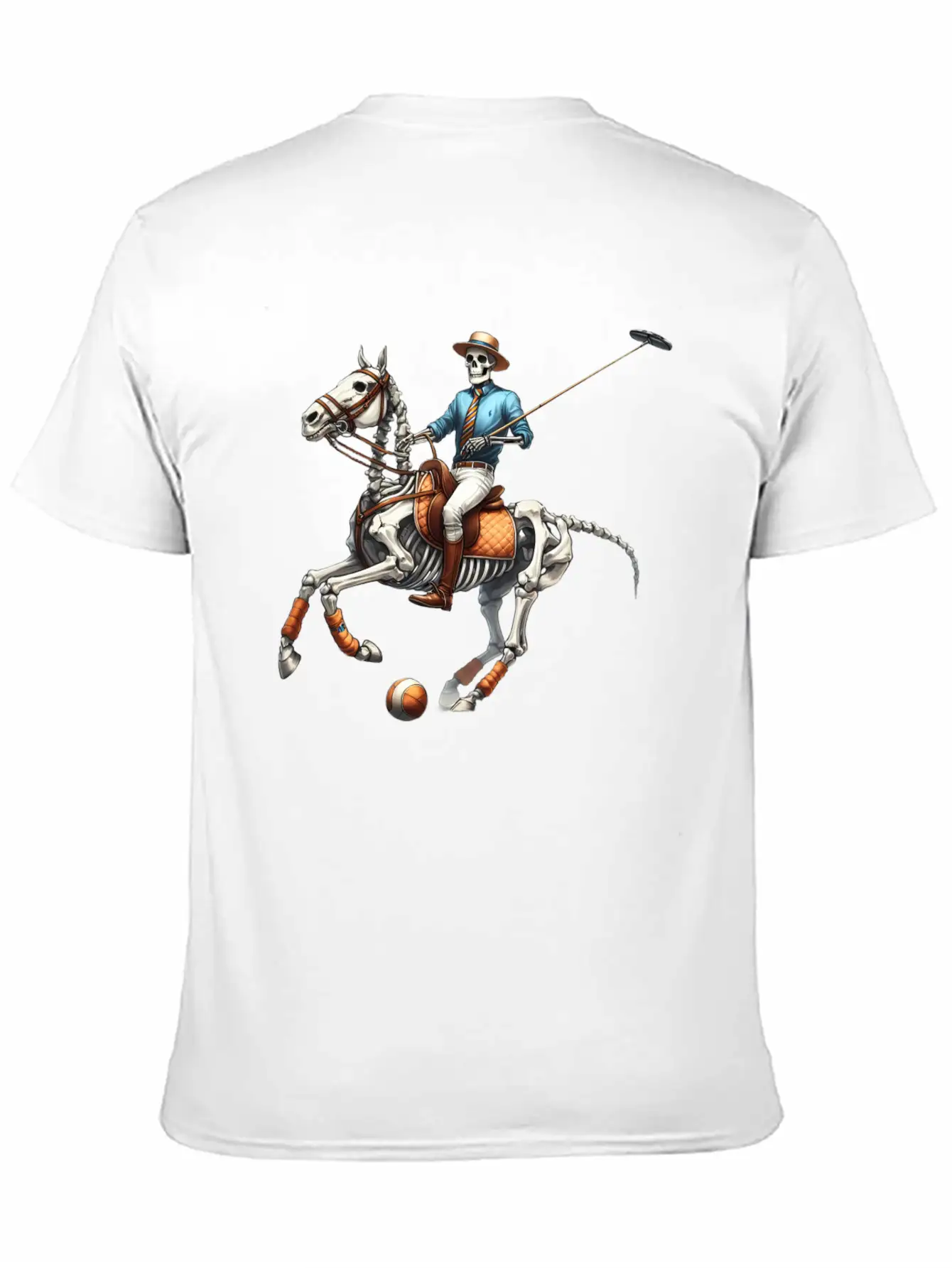 Preppy Skeleton Breathable Graphic T-Shirt – Perfect For Casual Days