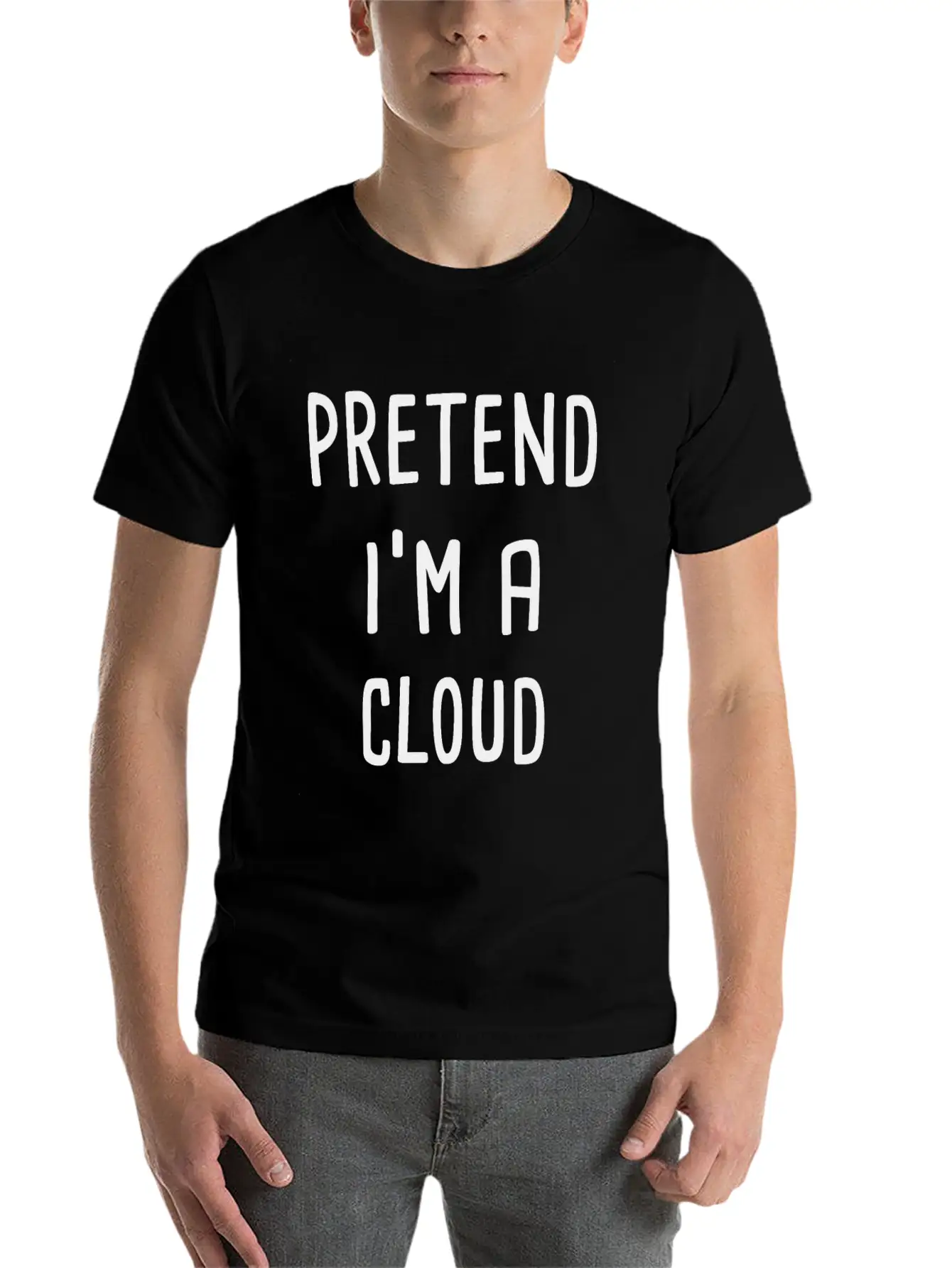 Pretend I'm A Cloud Breathable Graphic T-Shirt – Perfect For Casual Days