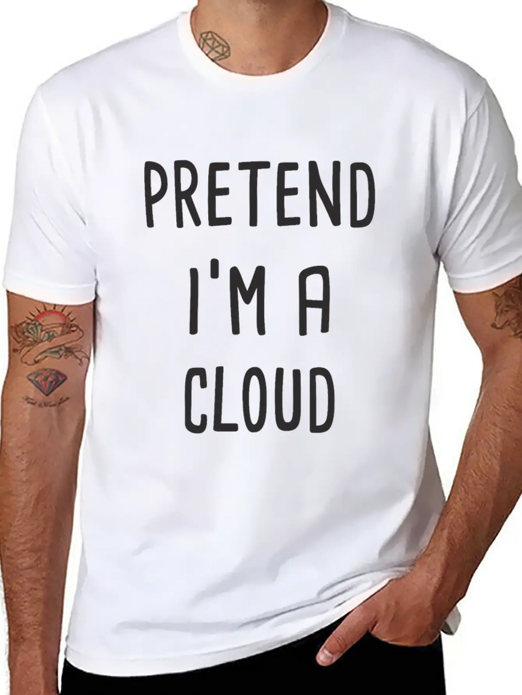 Pretend I'm A Cloud Breathable Graphic T-Shirt – Perfect For Casual Days