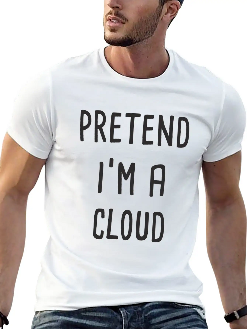 Pretend I'm A Cloud Breathable Graphic T-Shirt – Perfect For Casual Days