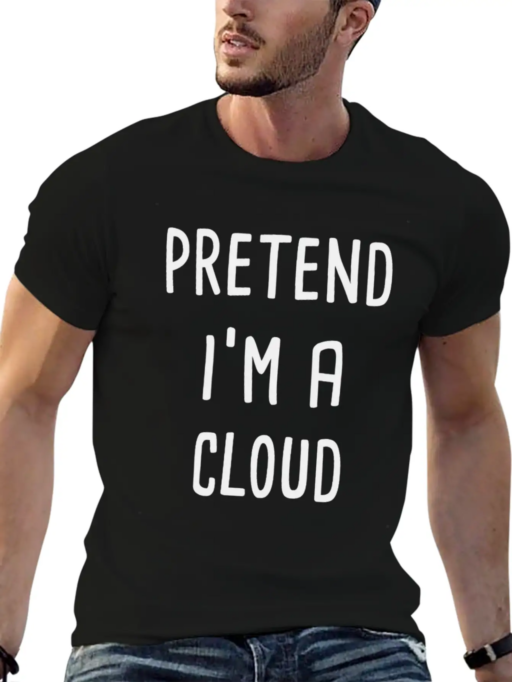 Pretend I'm A Cloud Breathable Graphic T-Shirt – Perfect For Casual Days