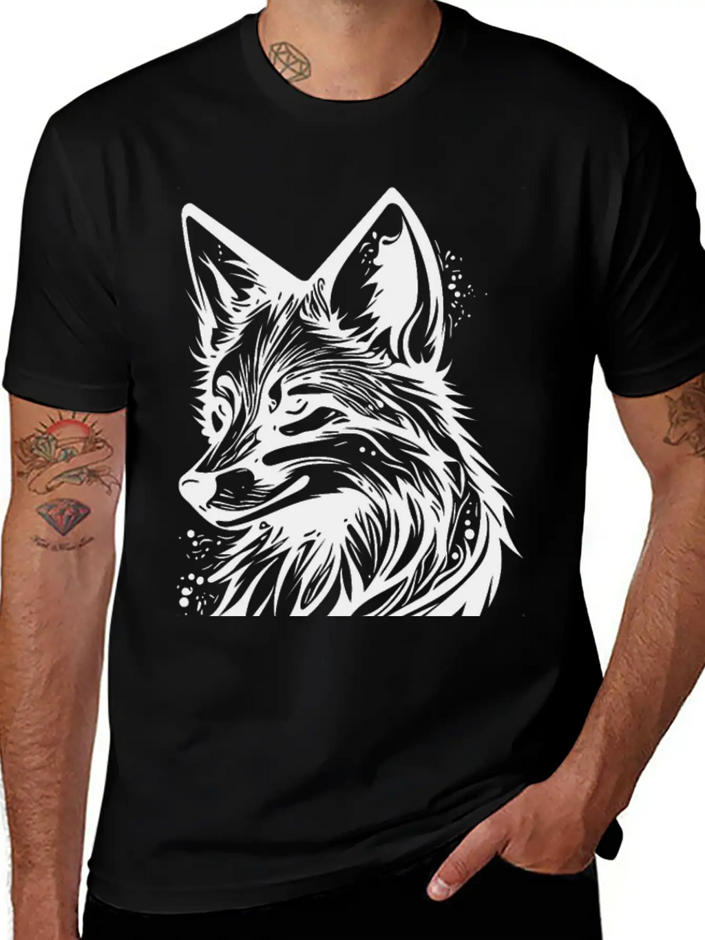 Pretty Fox Portrait Tattoo Ink Classic Cotton Tee – Unisex Comfort For Any Season