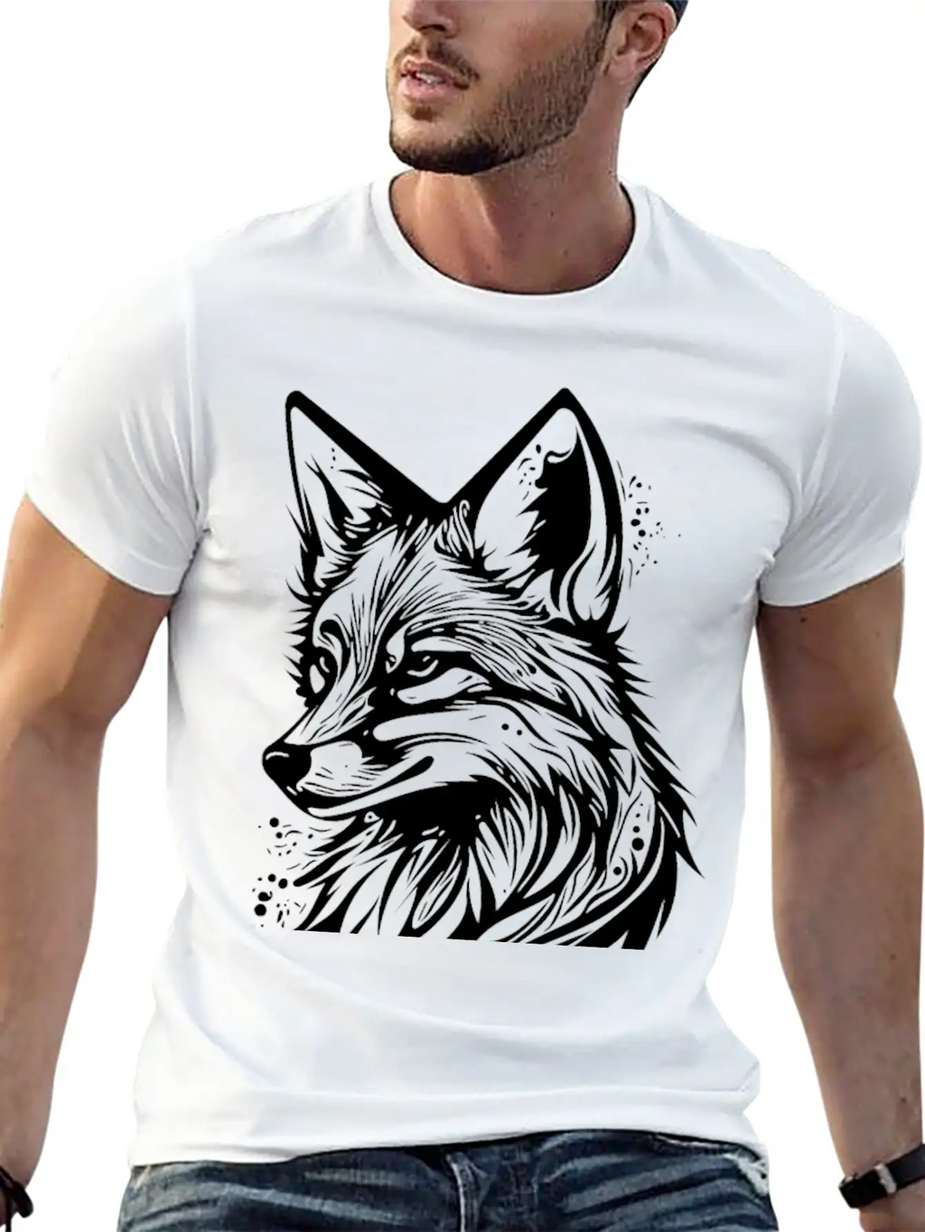Pretty Fox Portrait Tattoo Ink Classic Cotton Tee – Unisex Comfort For Any Season