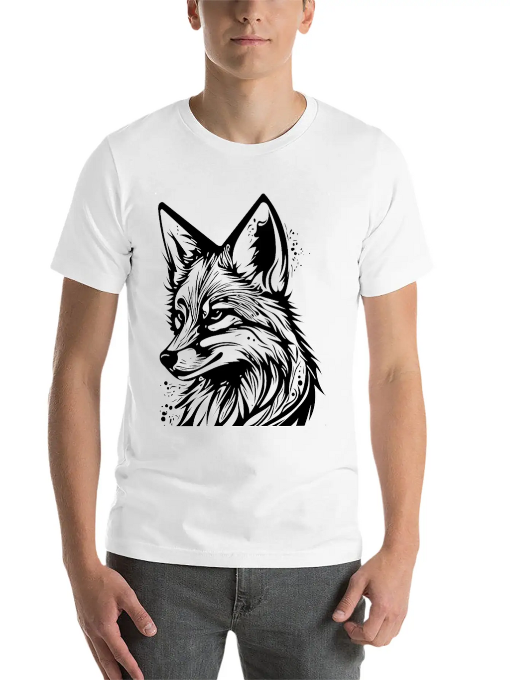 Pretty Fox Portrait Tattoo Ink Classic Cotton Tee – Unisex Comfort For Any Season