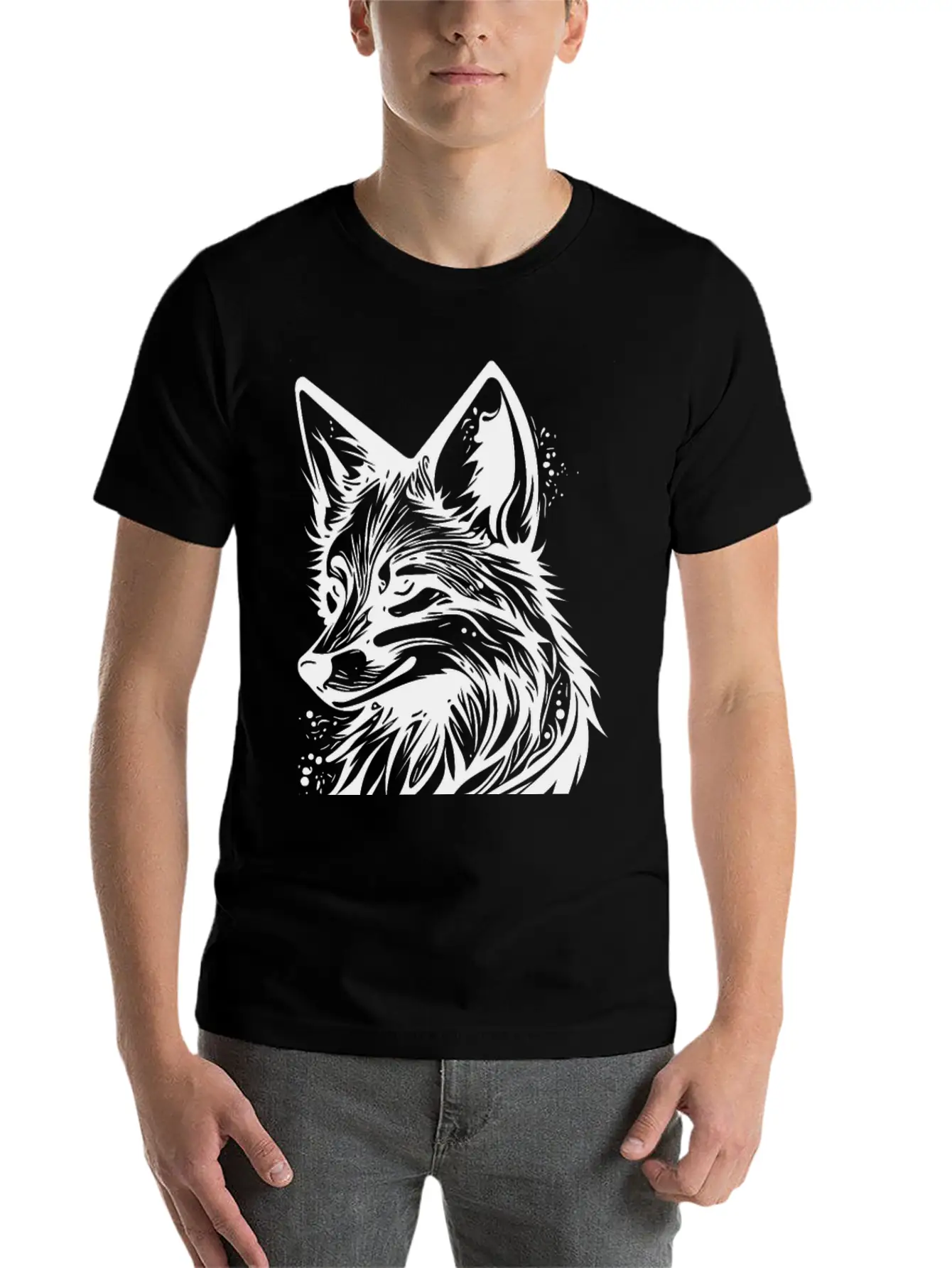 Pretty Fox Portrait Tattoo Ink Classic Cotton Tee – Unisex Comfort For Any Season