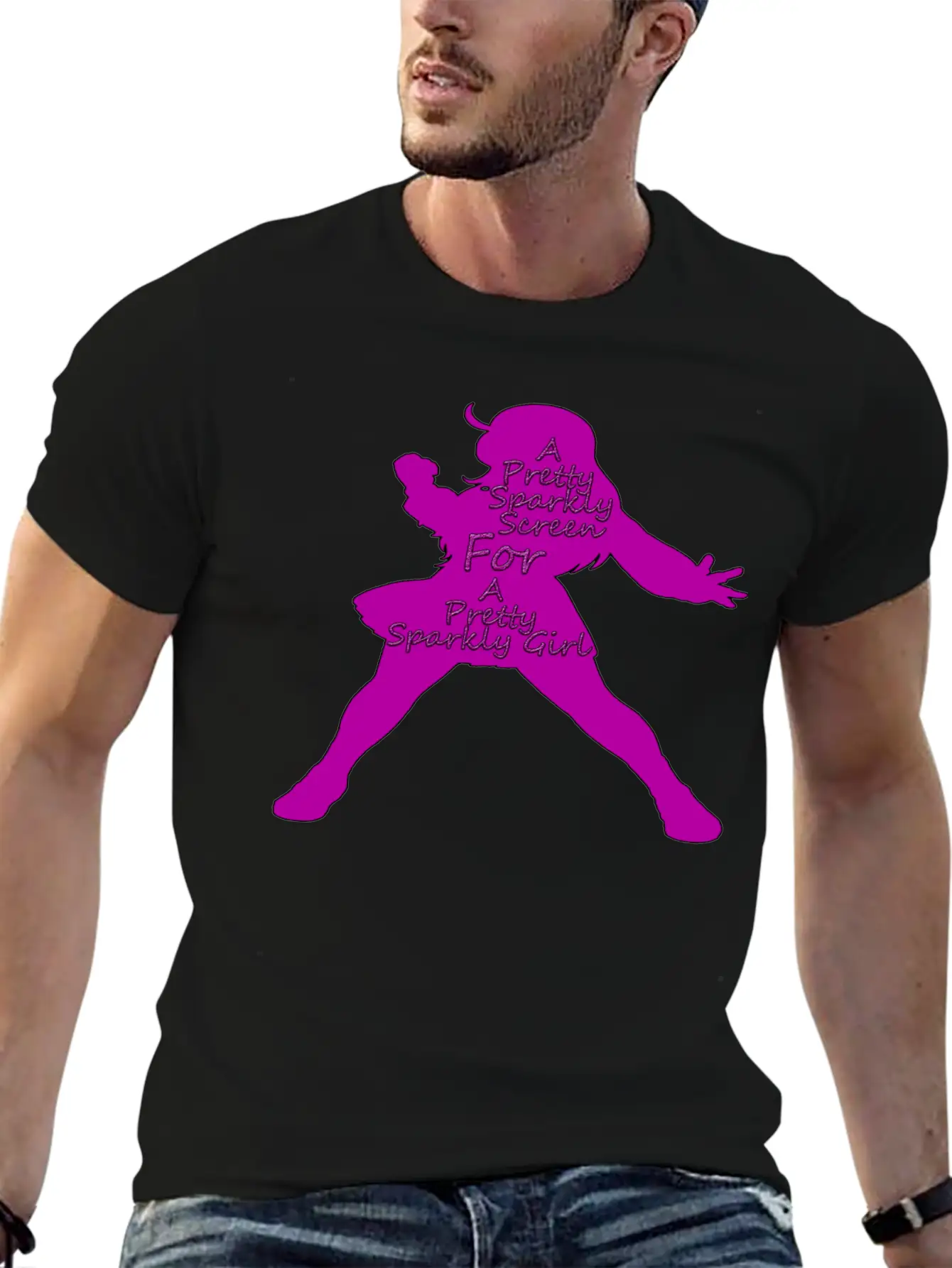 Pretty Sparkly Girl Logo Stylish Everyday T-Shirt – Unisex Basic Cotton Tee