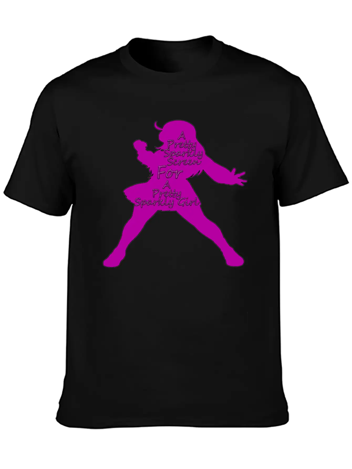 Pretty Sparkly Girl Logo Stylish Everyday T-Shirt – Unisex Basic Cotton Tee
