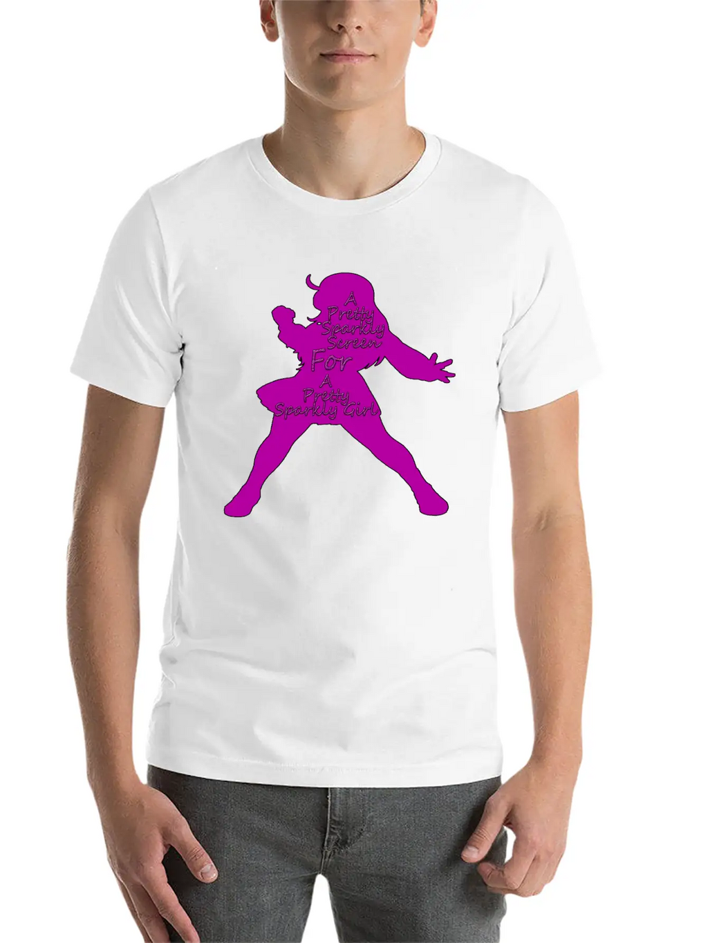 Pretty Sparkly Girl Logo Stylish Everyday T-Shirt – Unisex Basic Cotton Tee