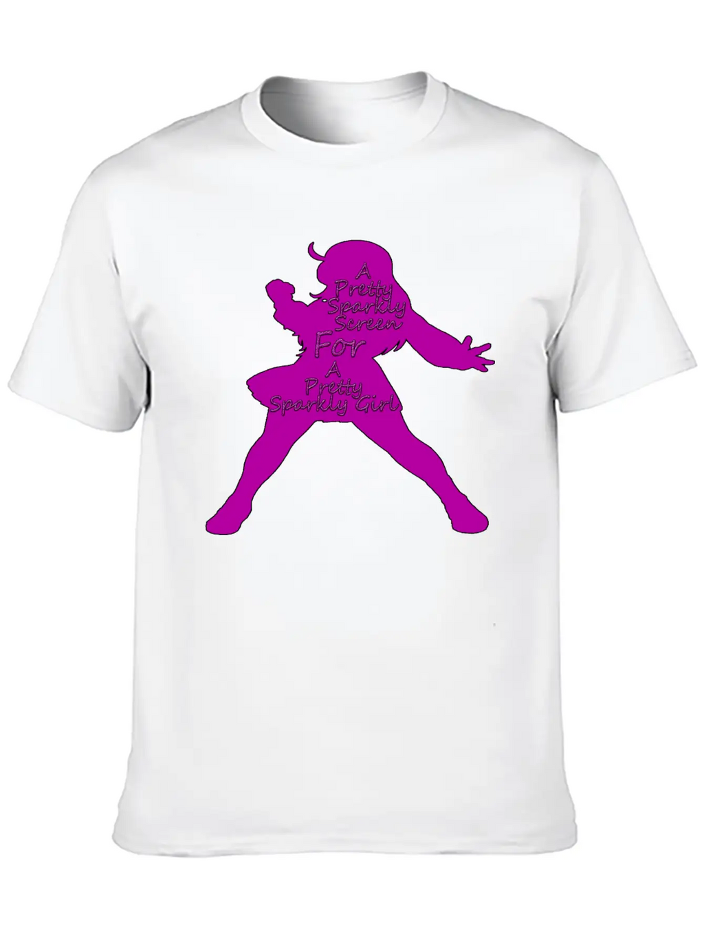 Pretty Sparkly Girl Logo Stylish Everyday T-Shirt – Unisex Basic Cotton Tee