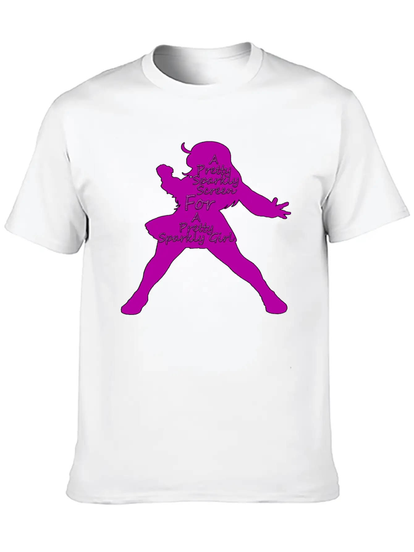 Pretty Sparkly Girl Logo Stylish Everyday T-Shirt – Unisex Basic Cotton Tee