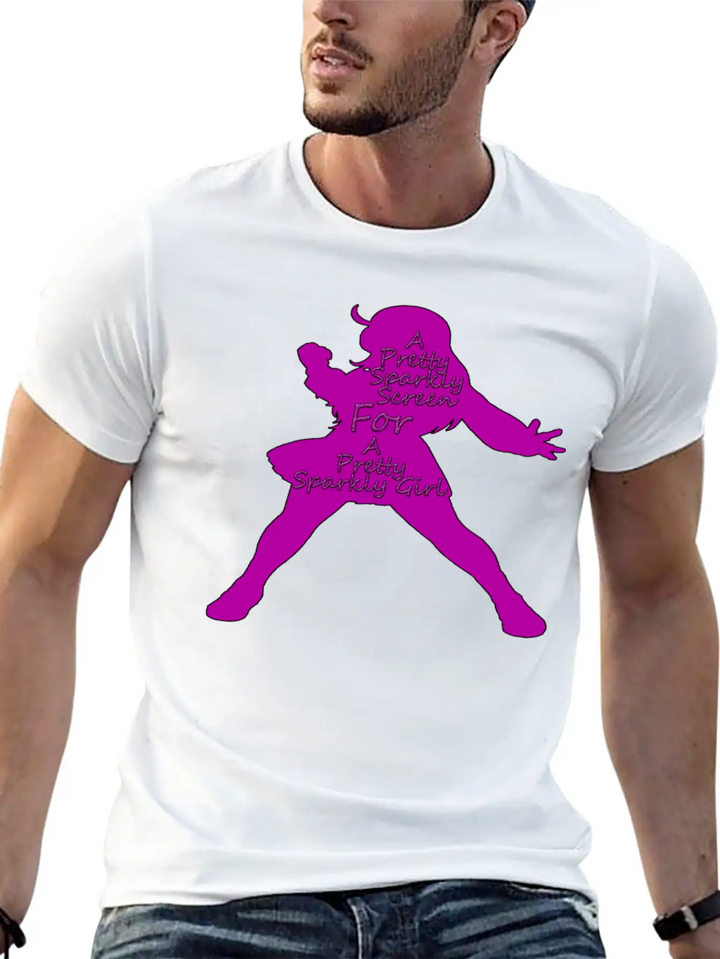 Pretty Sparkly Girl Logo Stylish Everyday T-Shirt – Unisex Basic Cotton Tee