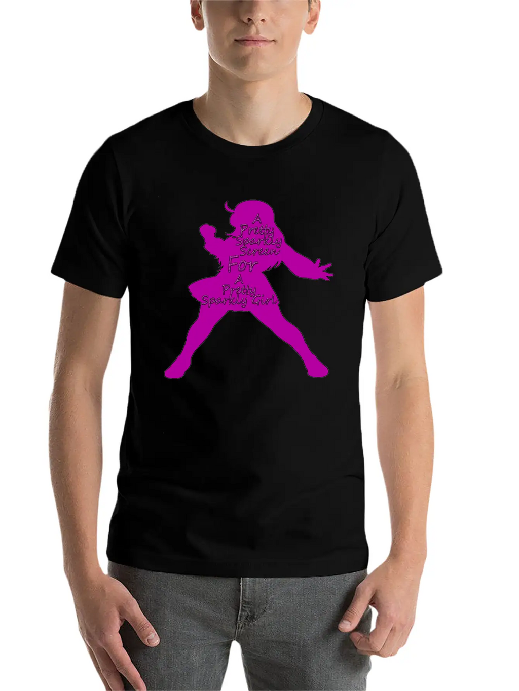 Pretty Sparkly Girl Logo Stylish Everyday T-Shirt – Unisex Basic Cotton Tee