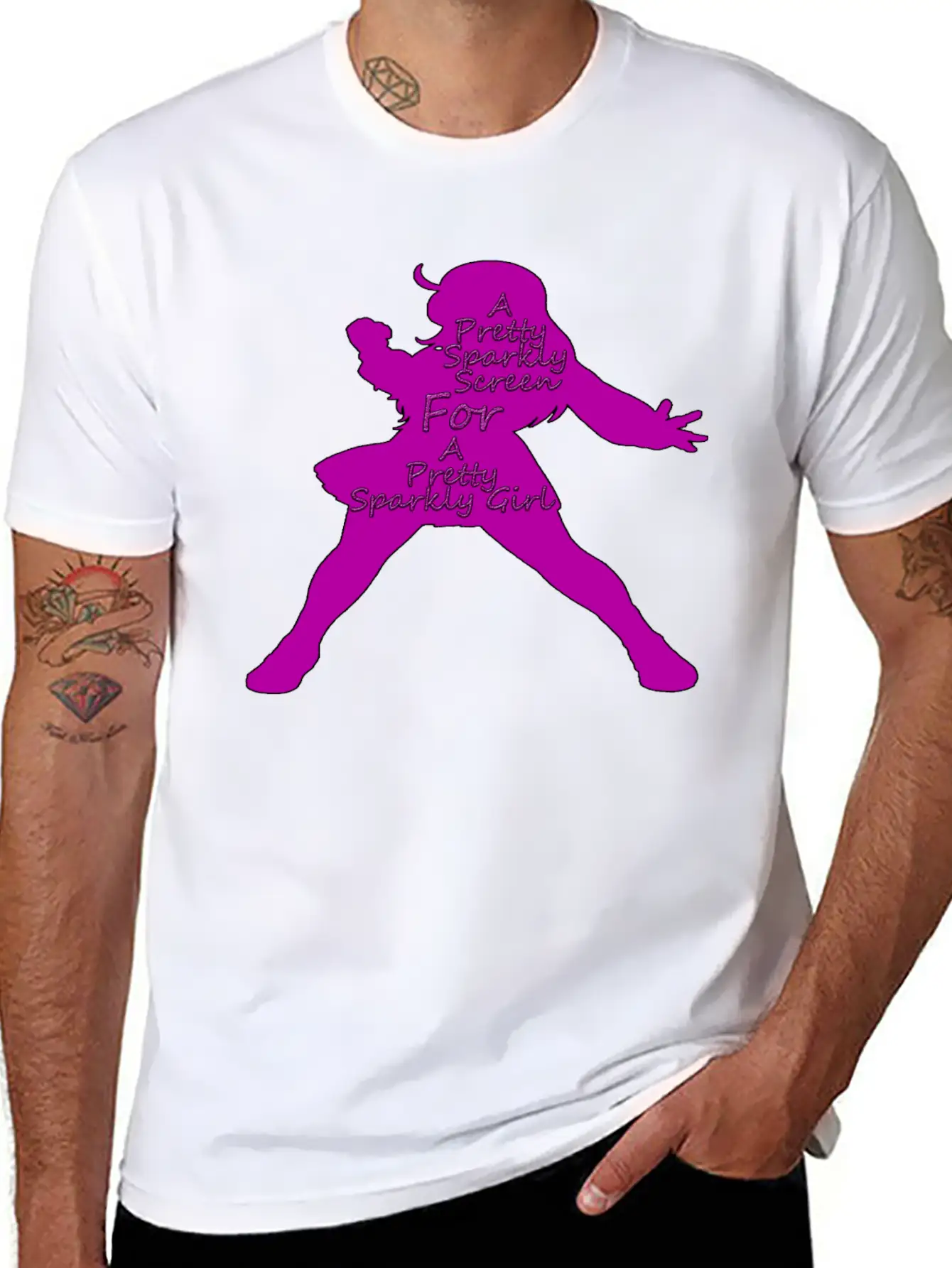 Pretty Sparkly Girl Logo Stylish Everyday T-Shirt – Unisex Basic Cotton Tee