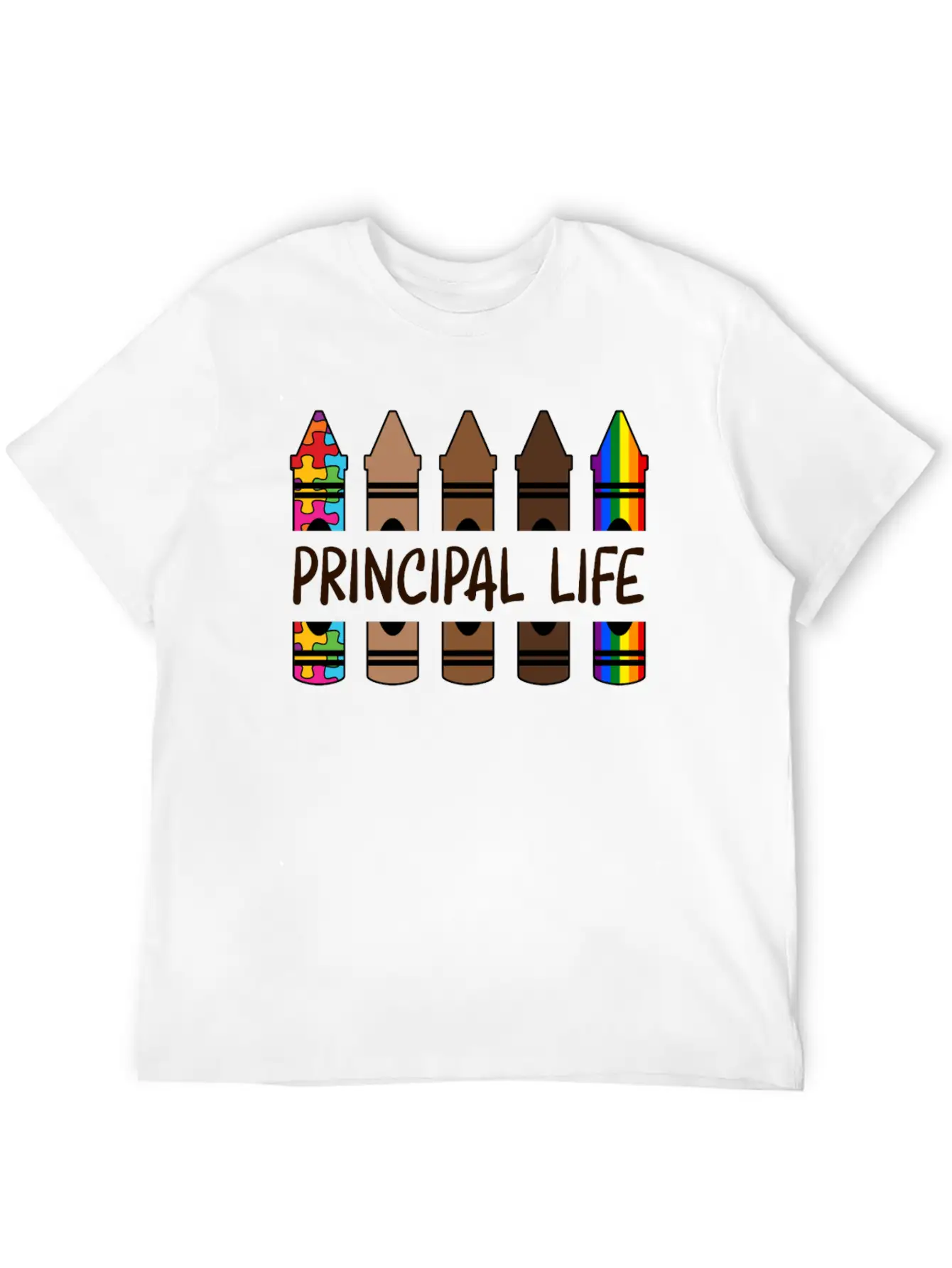 Principal Life Pencil Autism Classic Cotton Tee – Unisex Comfort For Any Season