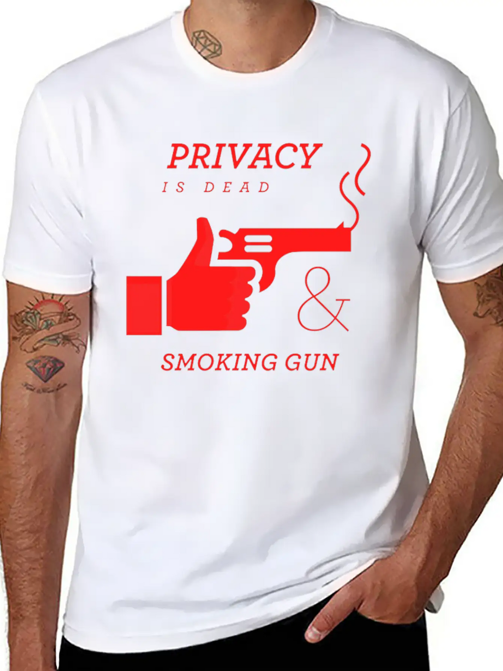 Privacy Is Dead And Smoking Gun Classic Cotton Tee – Unisex Comfort For Any Season