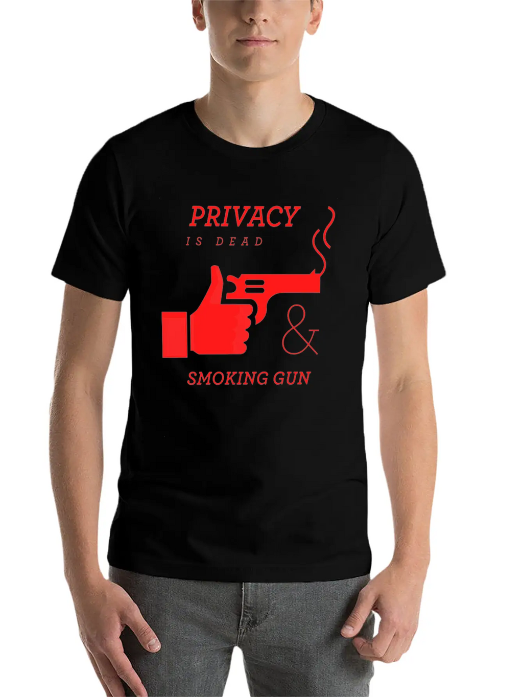 Privacy Is Dead And Smoking Gun Classic Cotton Tee – Unisex Comfort For Any Season