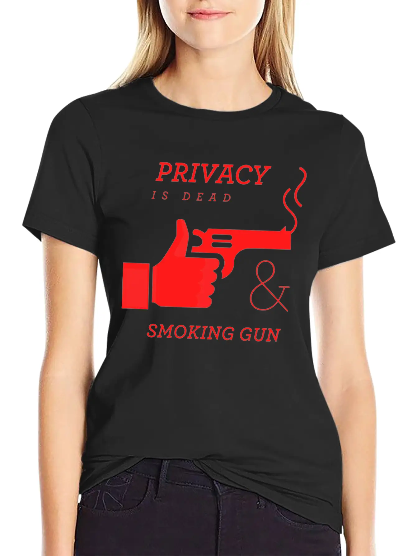 Privacy Is Dead And Smoking Gun Classic Cotton Tee – Unisex Comfort For Any Season
